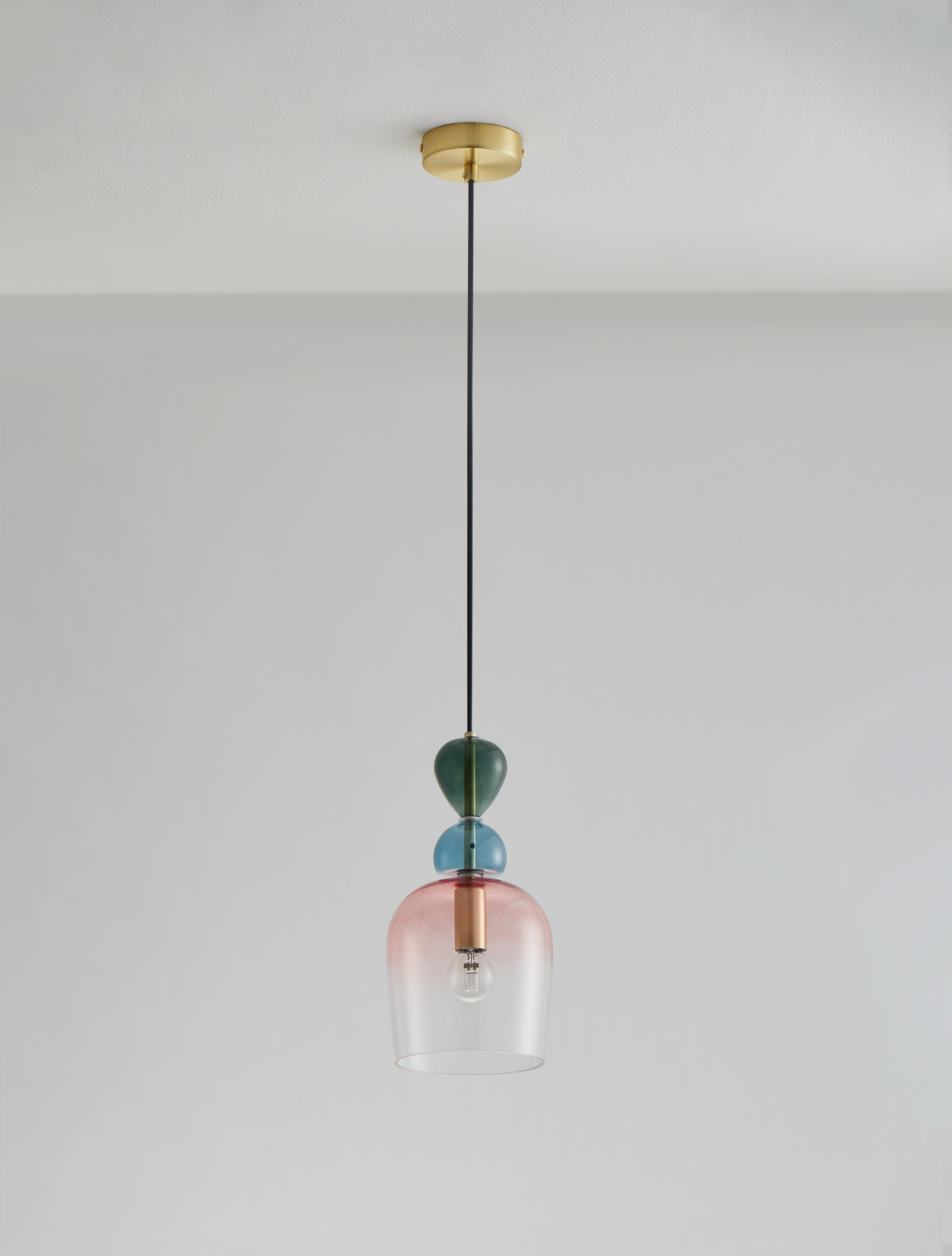 MURANO | H 185.5 D 15.7 cm | 5 W | IP20 | Green/Gold/Blue/Pink | Glass/Metal
