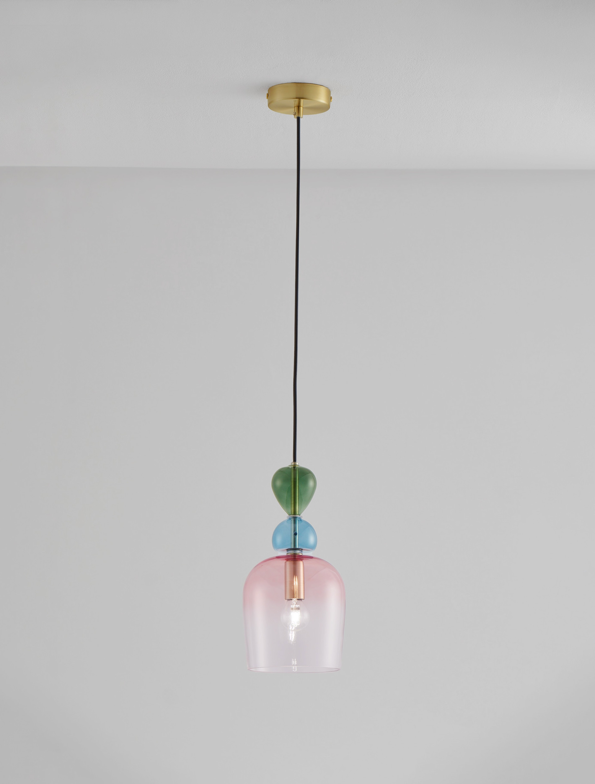 MURANO | H 185.5 D 15.7 cm | 5 W | IP20 | Green/Gold/Blue/Pink | Glass/Metal