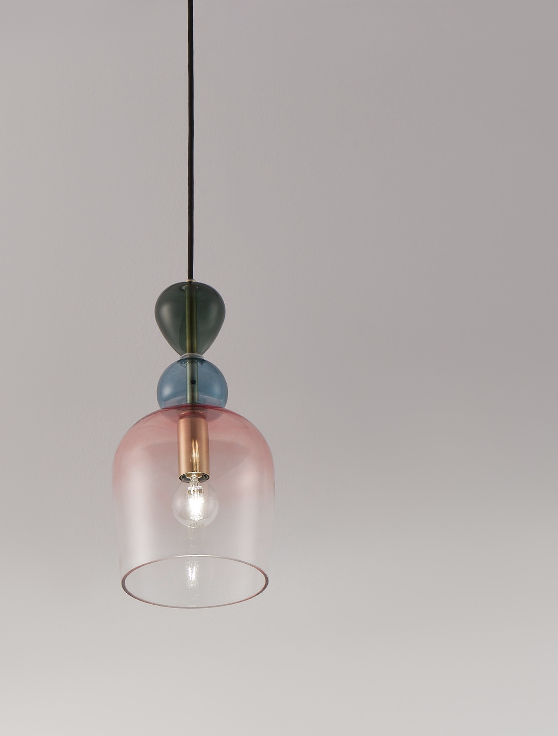 MURANO | H 185.5 D 15.7 cm | 5 W | IP20 | Green/Gold/Blue/Pink | Glass/Metal