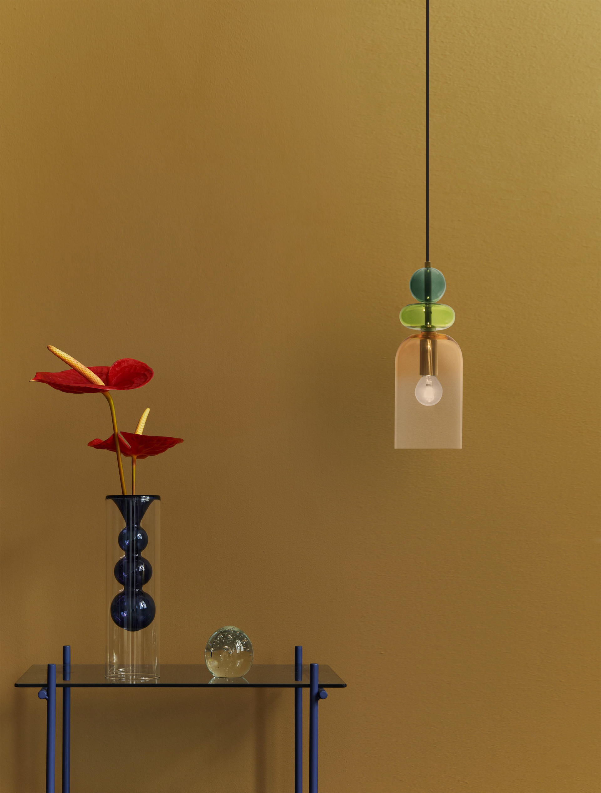 MURANO | H 184 D 10.8 cm | 5 W | IP20 | Green/Gold/Orange | Glass/Metal