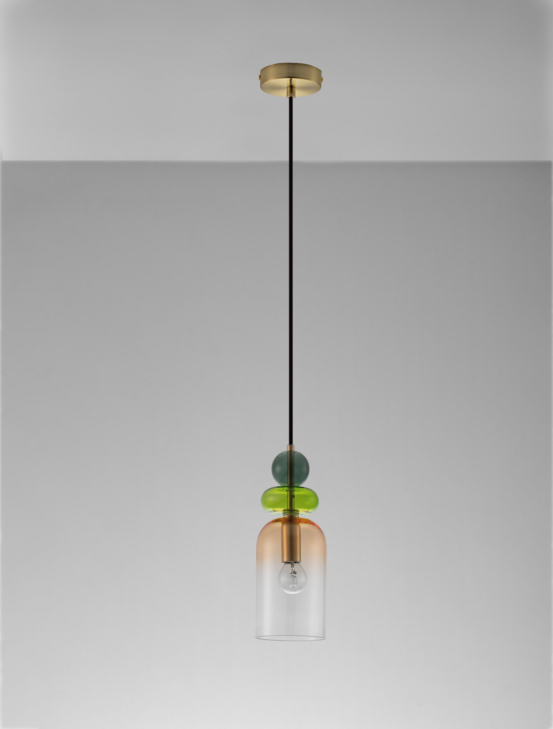 MURANO | H 184 D 10.8 cm | 5 W | IP20 | Green/Gold/Orange | Glass/Metal