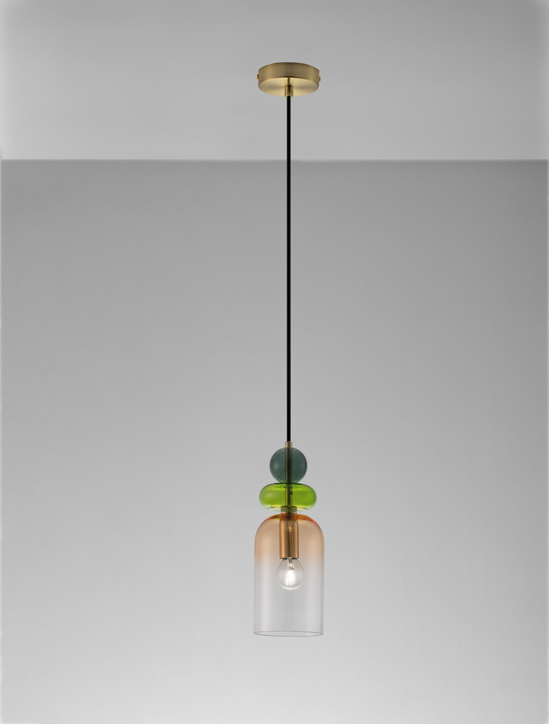 MURANO | H 184 D 10.8 cm | 5 W | IP20 | Green/Gold/Orange | Glass/Metal