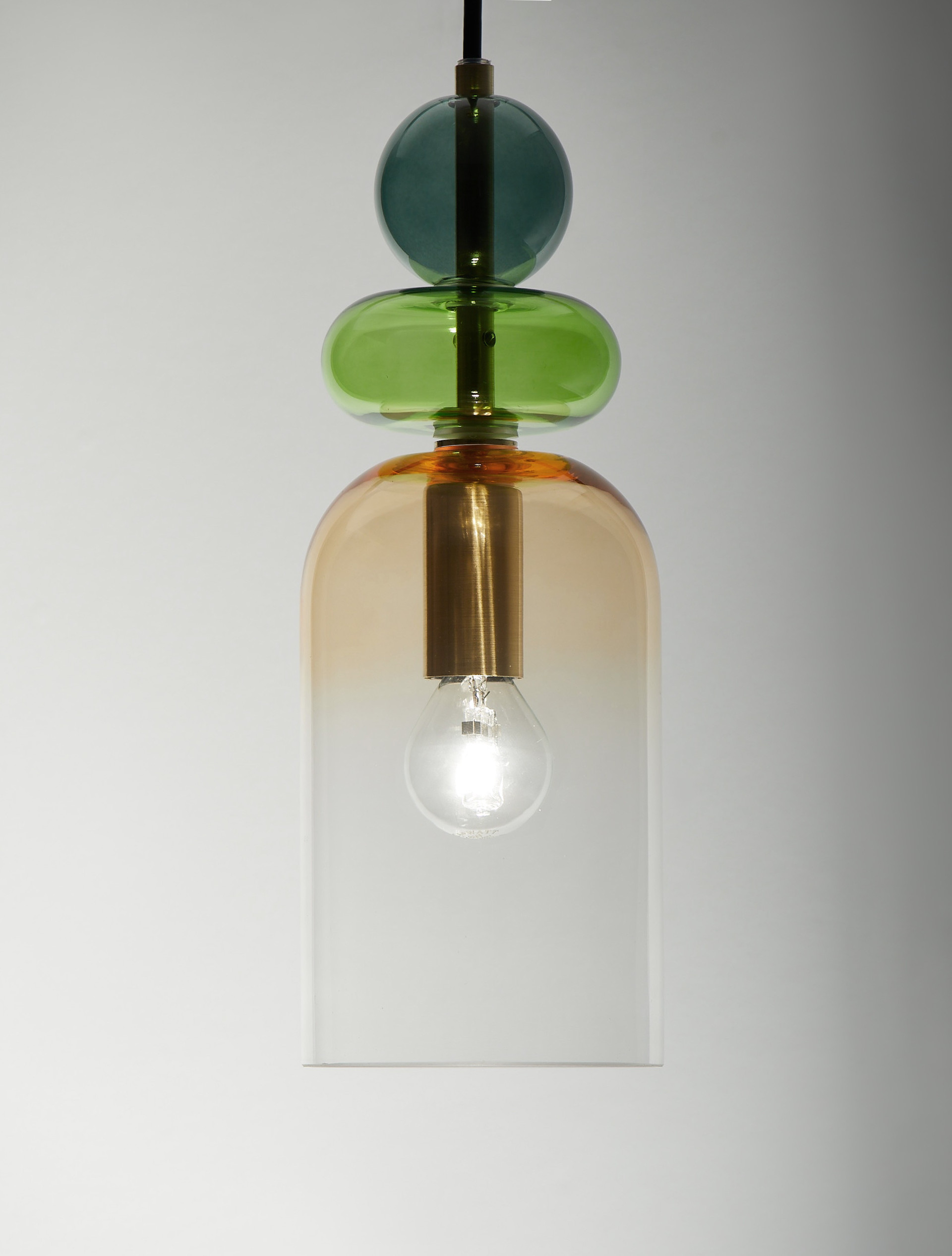 MURANO | H 184 D 10.8 cm | 5 W | IP20 | Green/Gold/Orange | Glass/Metal