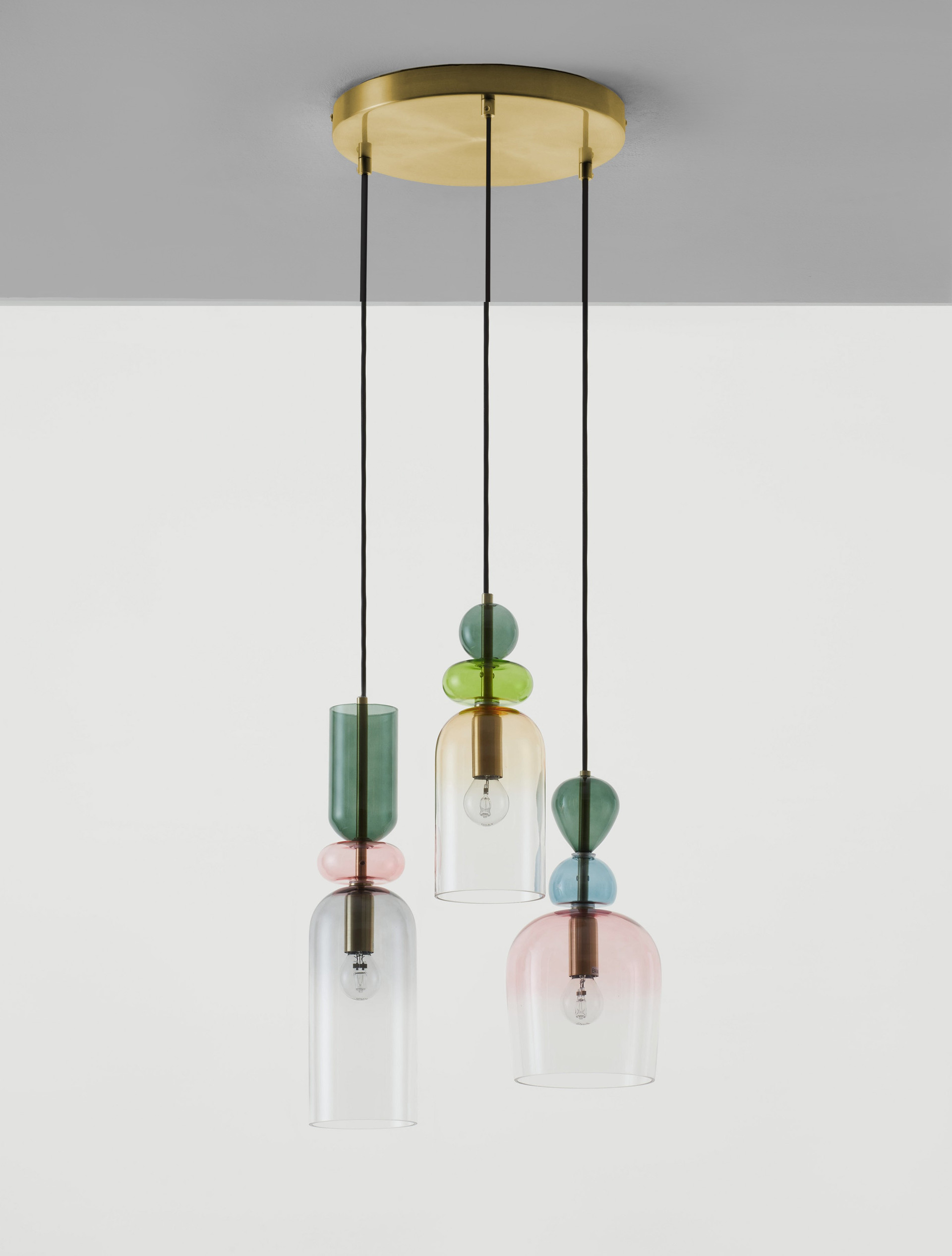 MURANO | H 120 D 42 cm | 15 W | IP20 | Gray | Glass/Metal