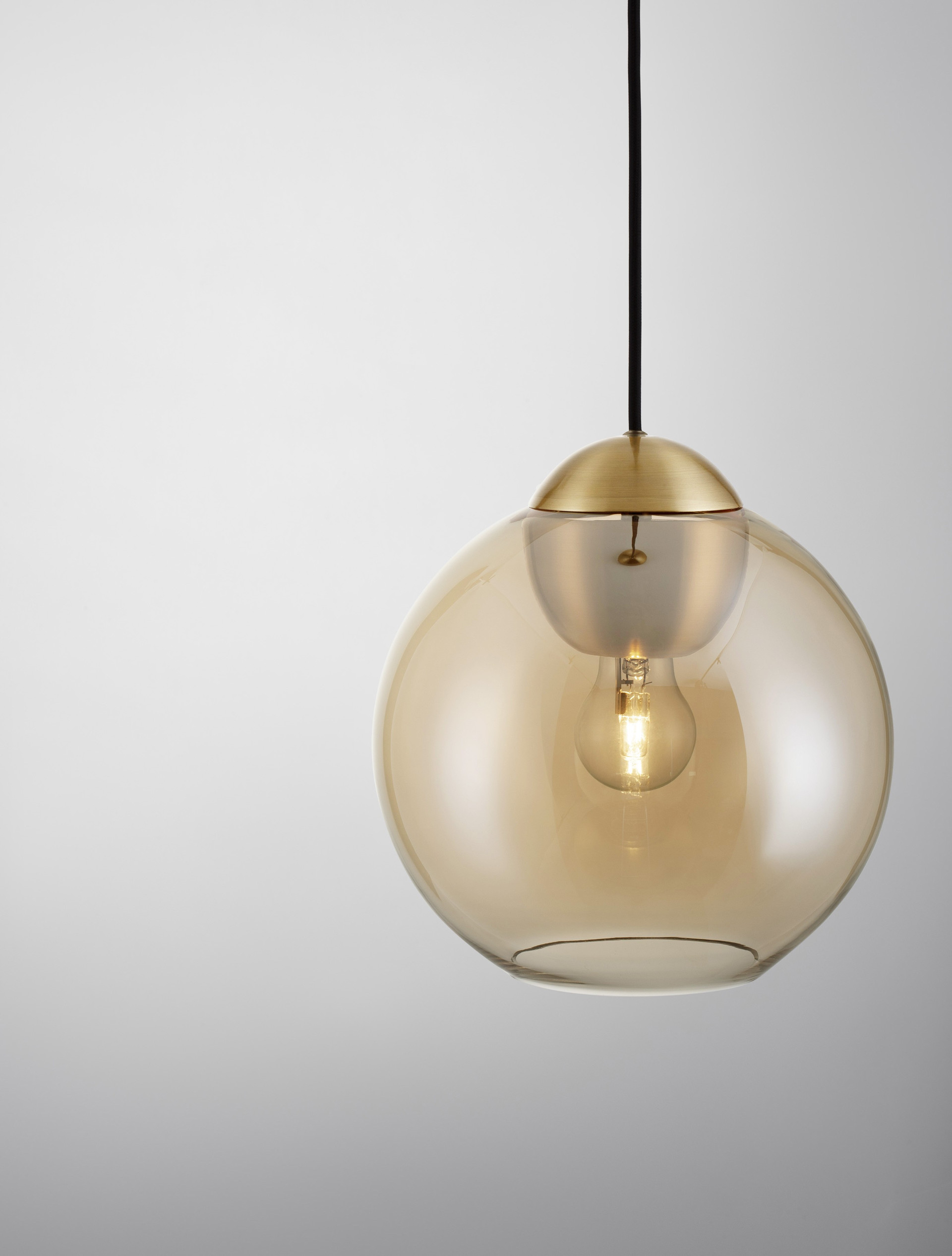 MIDORI | H 184 D 24 cm | 12 W | IP20 | Gold/Amber | Glass/Metal