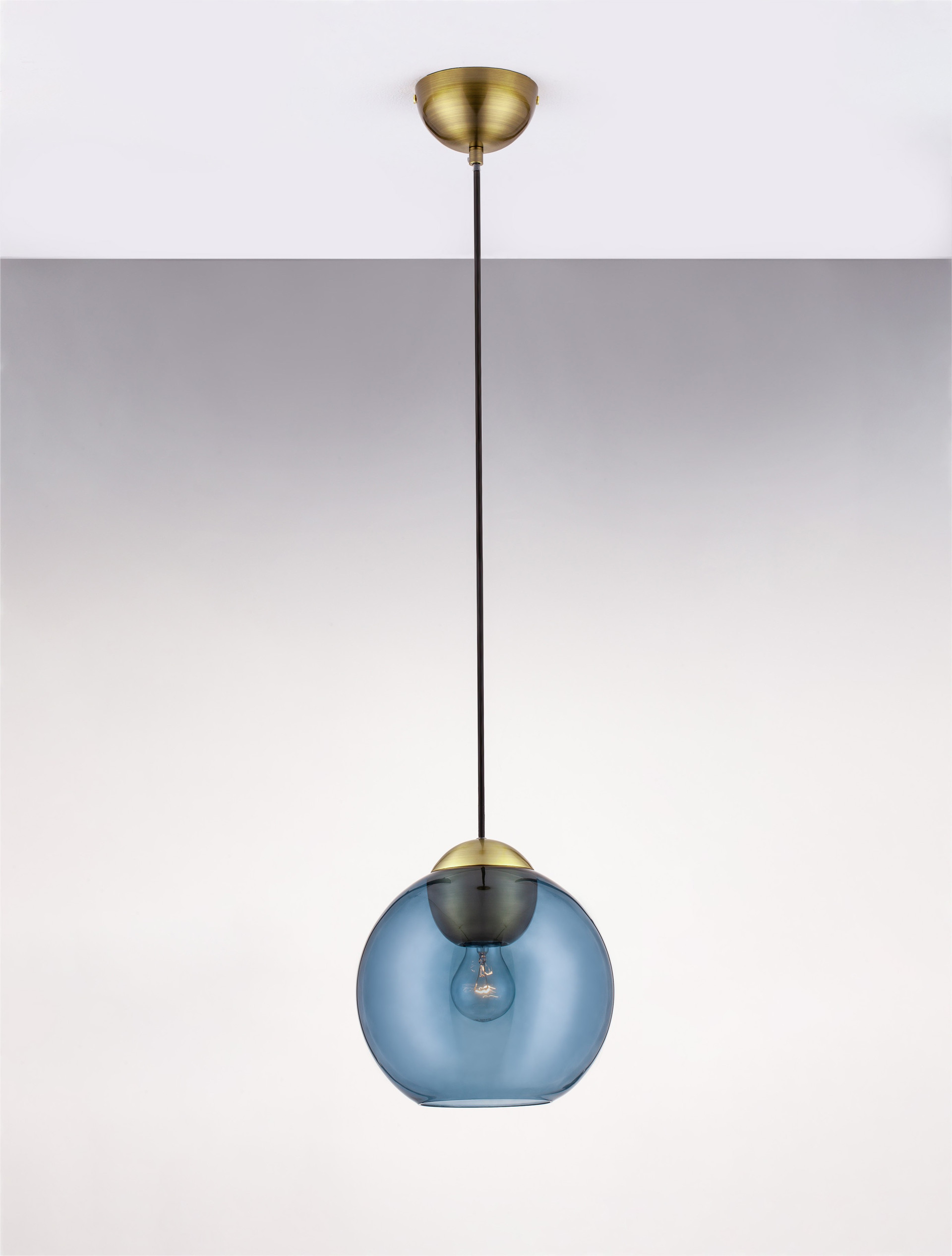 MIDORI | H 184 D 24 cm | 12 W | IP20 | Gold/Blue | Glass/Metal