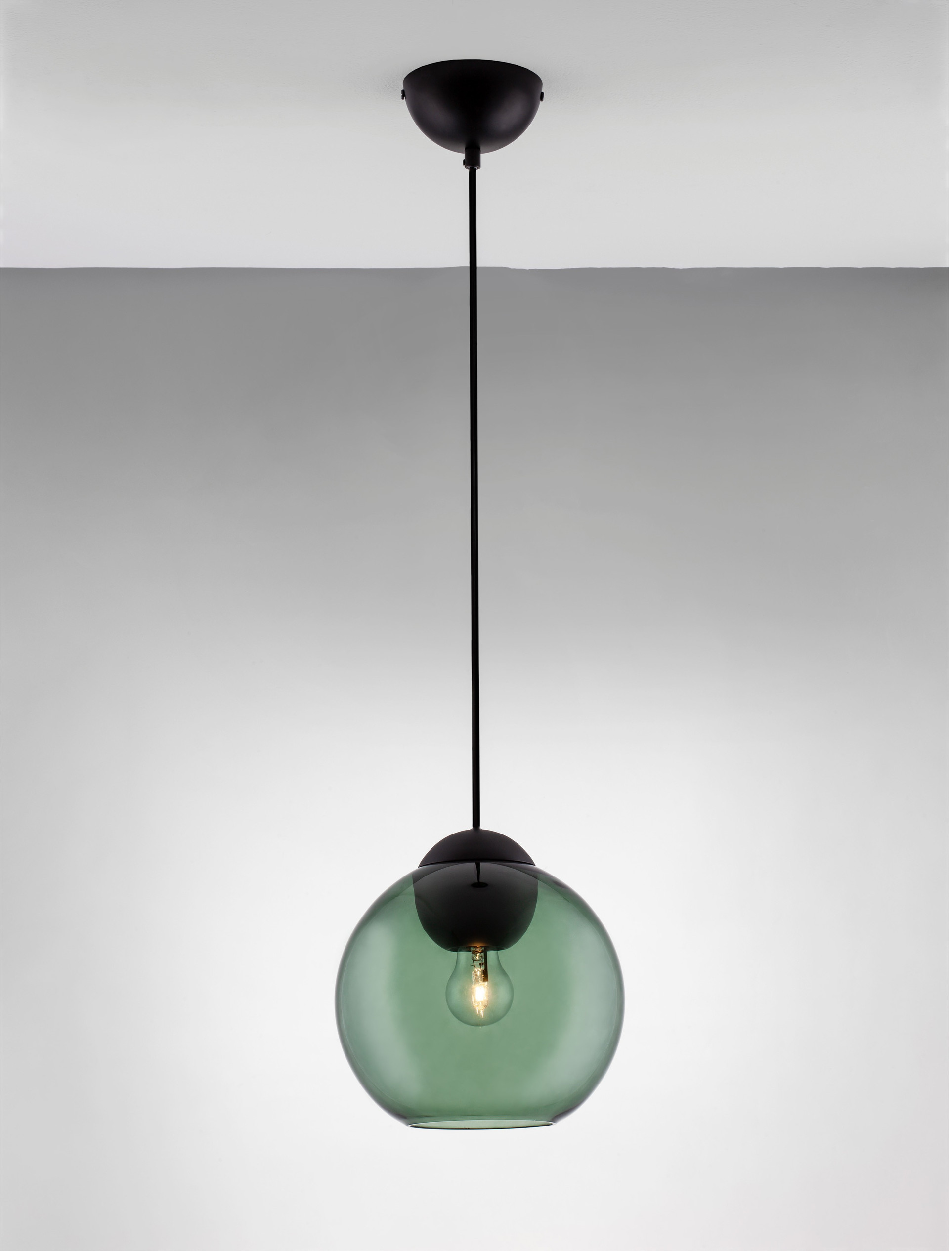 MIDORI | H 184 D 24 cm | 12 W | IP20 | Black/Green | Glass/Metal