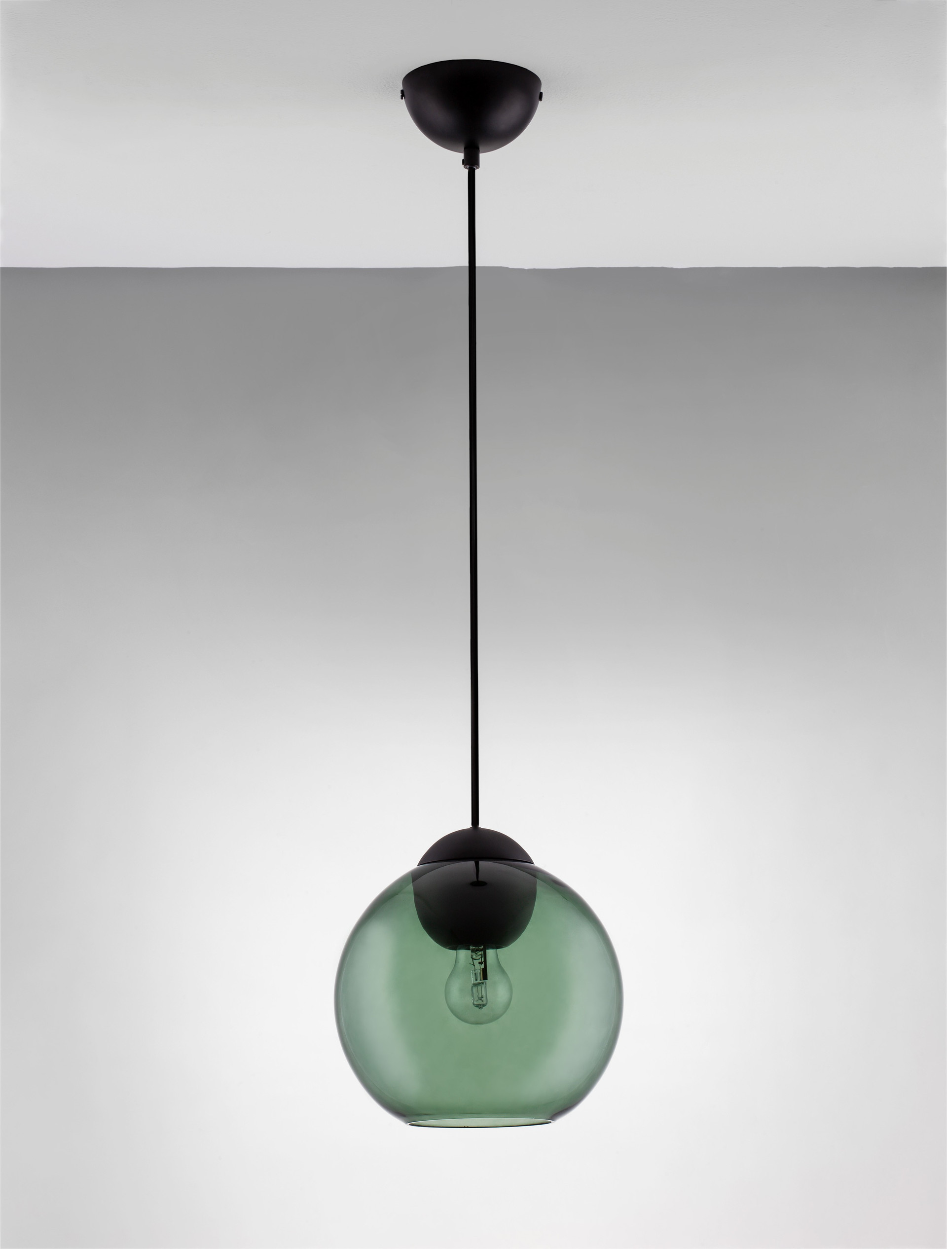 MIDORI | H 184 D 24 cm | 12 W | IP20 | Black/Green | Glass/Metal
