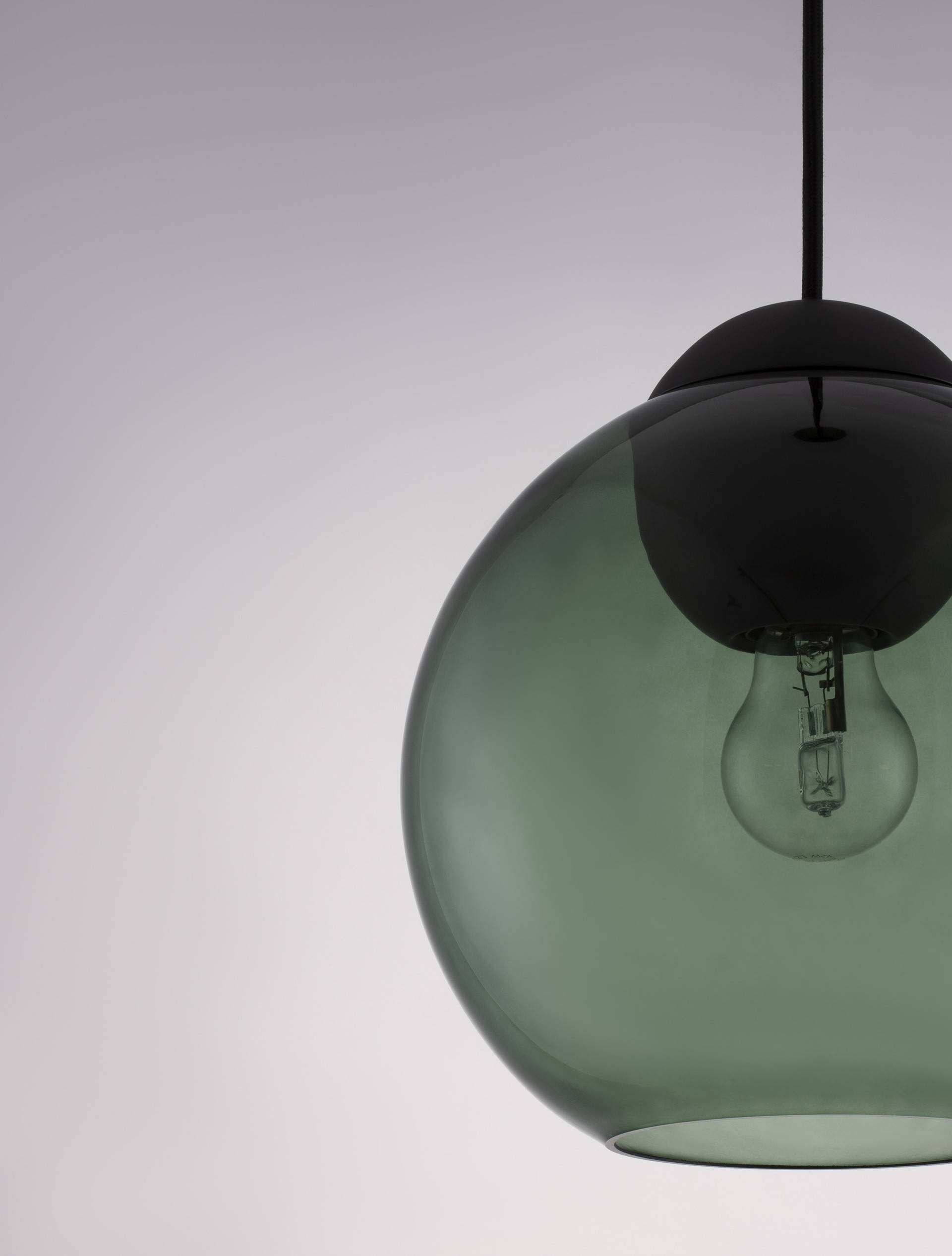 MIDORI | H 184 D 24 cm | 12 W | IP20 | Black/Green | Glass/Metal