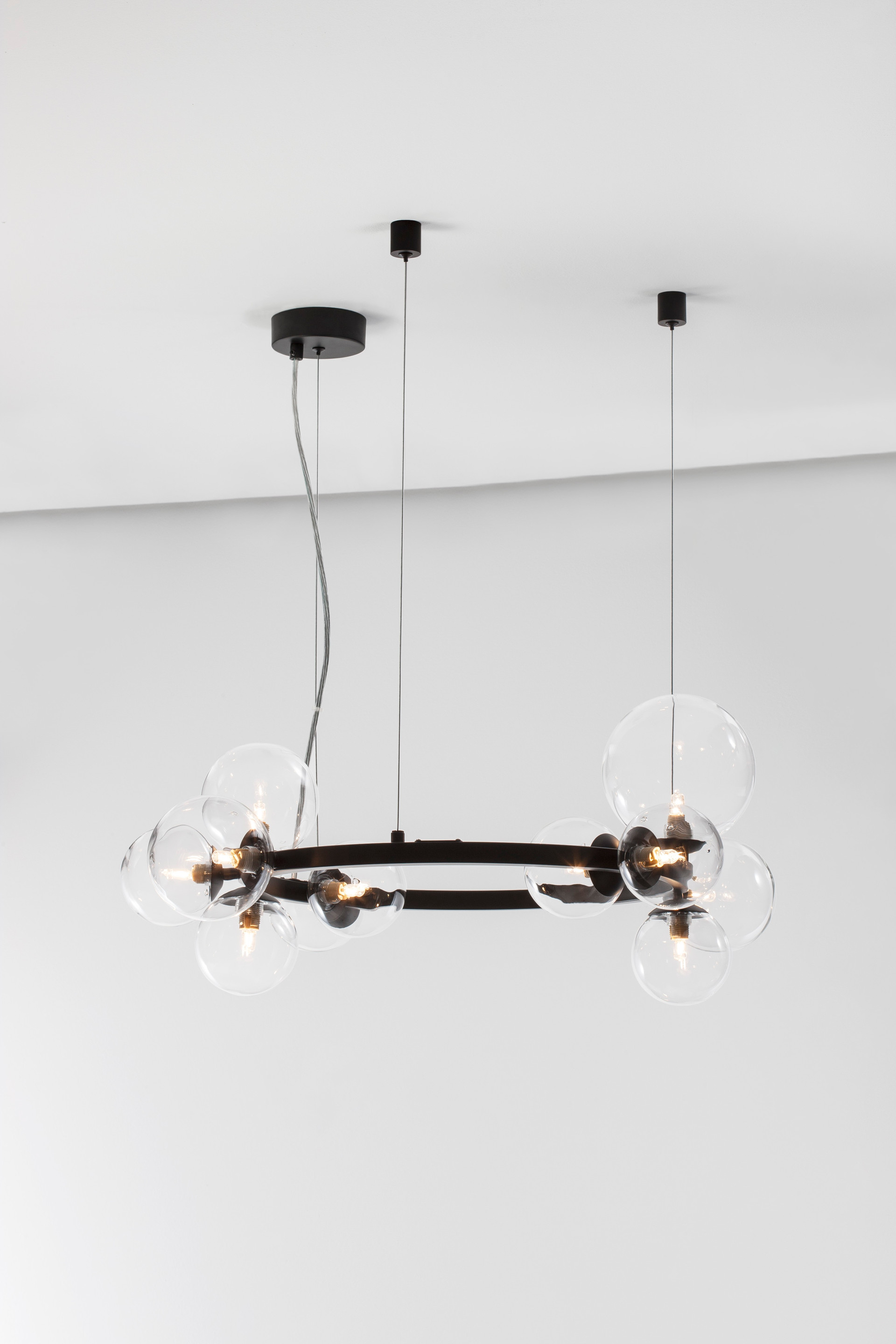 ODILLIA | H 120 D 65 cm | 55 W | IP20 | Schwarz | Glas/Metall