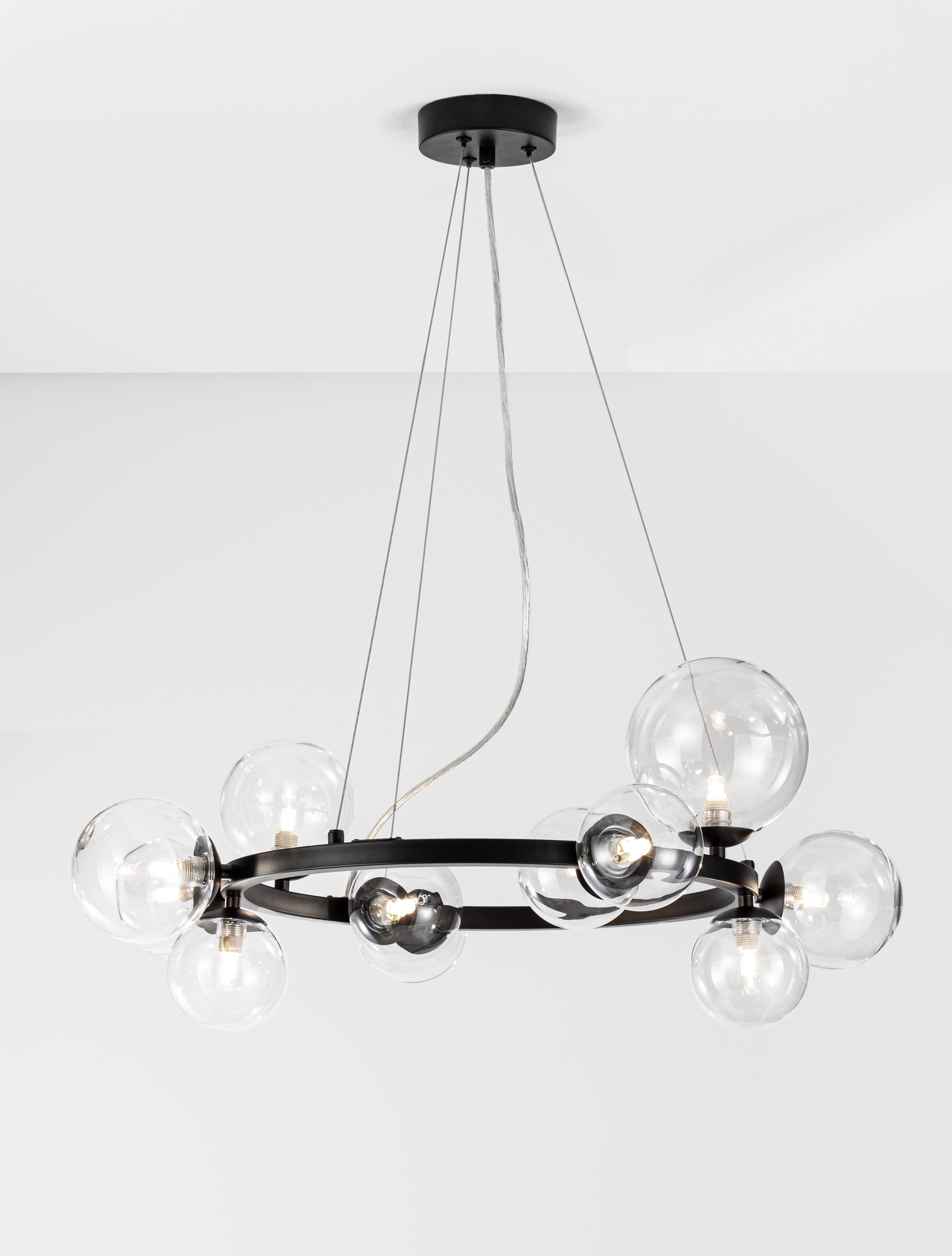 ODILLIA | H 120 D 65 cm | 55 W | IP20 | Schwarz | Glas/Metall