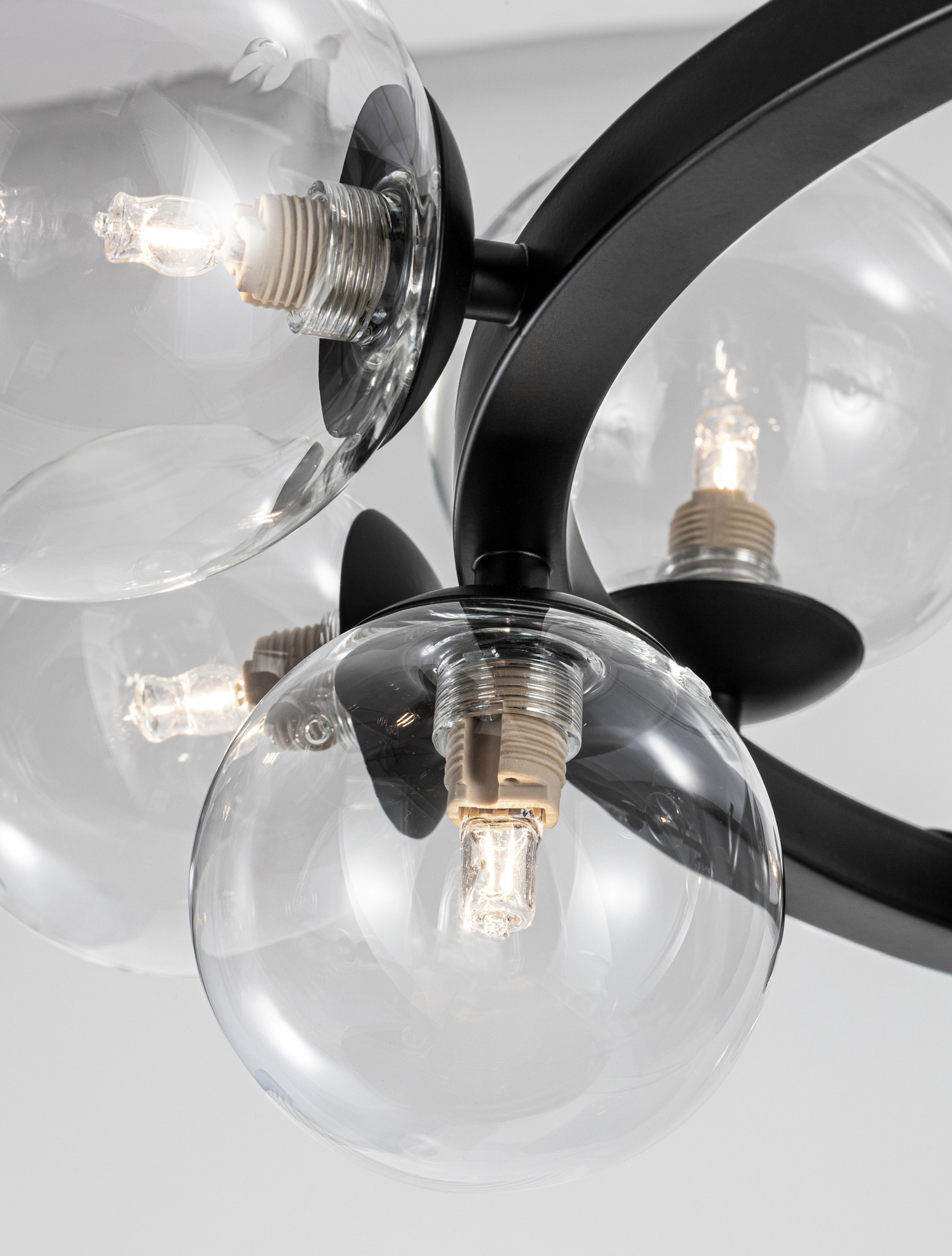 ODILLIA | H 120 D 65 cm | 55 W | IP20 | Schwarz | Glas/Metall