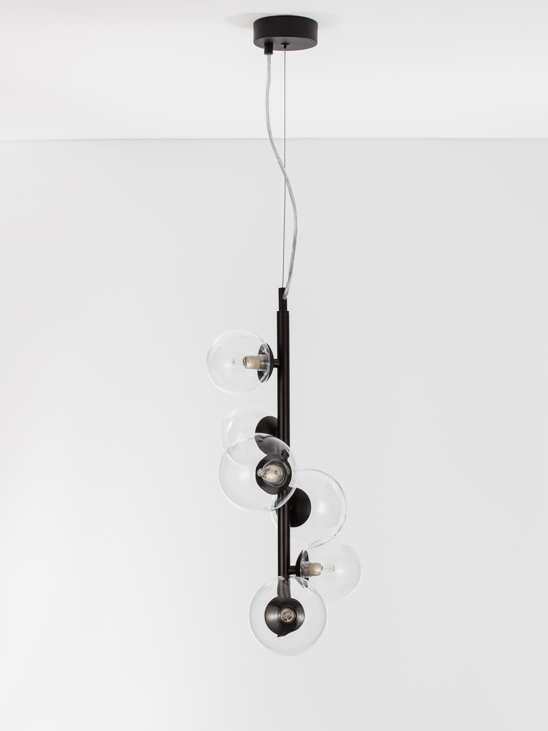 ODILLIA | L 28 W 23 H 120 cm | 30 W | IP20 | Schwarz | Glas/Metall