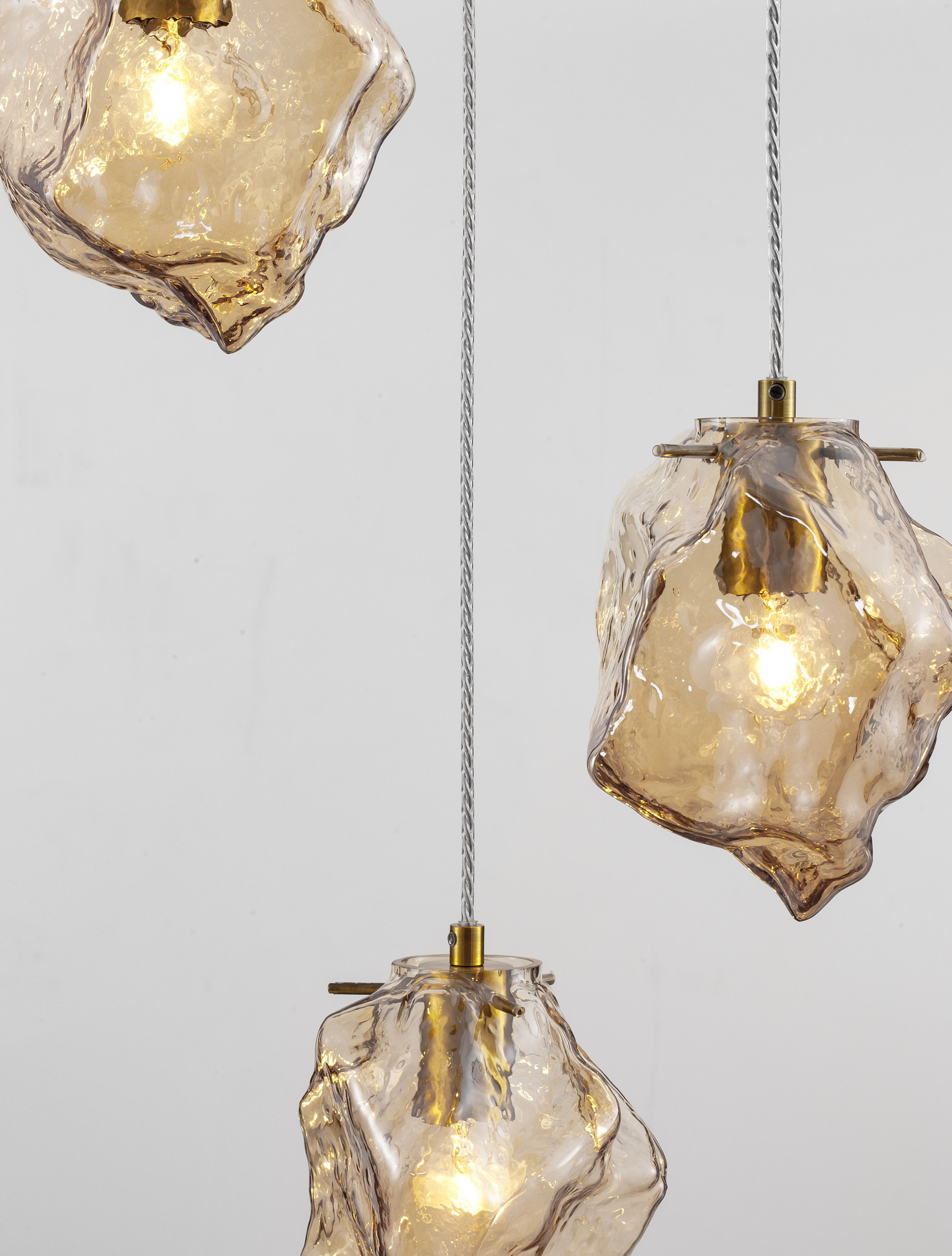 ODELLE | H 120 D 40 cm | 15 W | IP20 | Gold/Amber | Glass/Metal