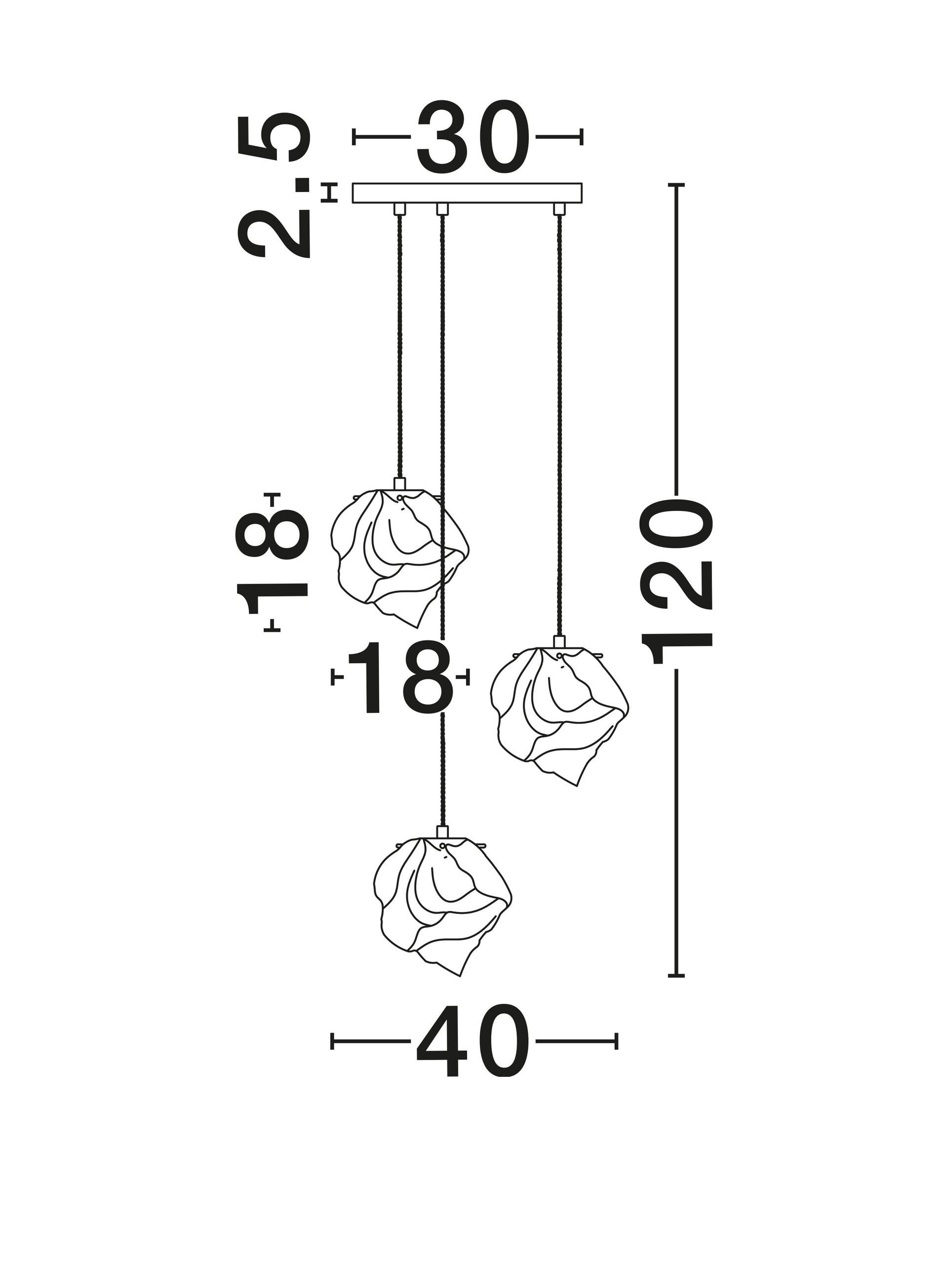 ODELLE | H 120 D 40 cm | 15 W | IP20 | Gold/Amber | Glass/Metal