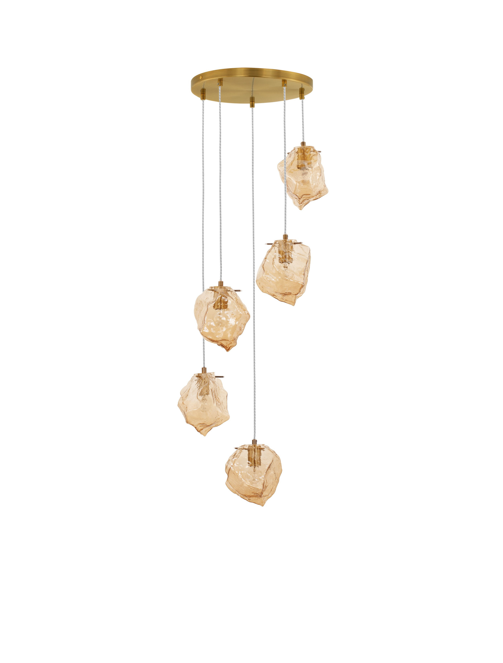 ODELLE | H 120 D 48 cm | 25 W | IP20 | Gold/Amber | Glass/Metal