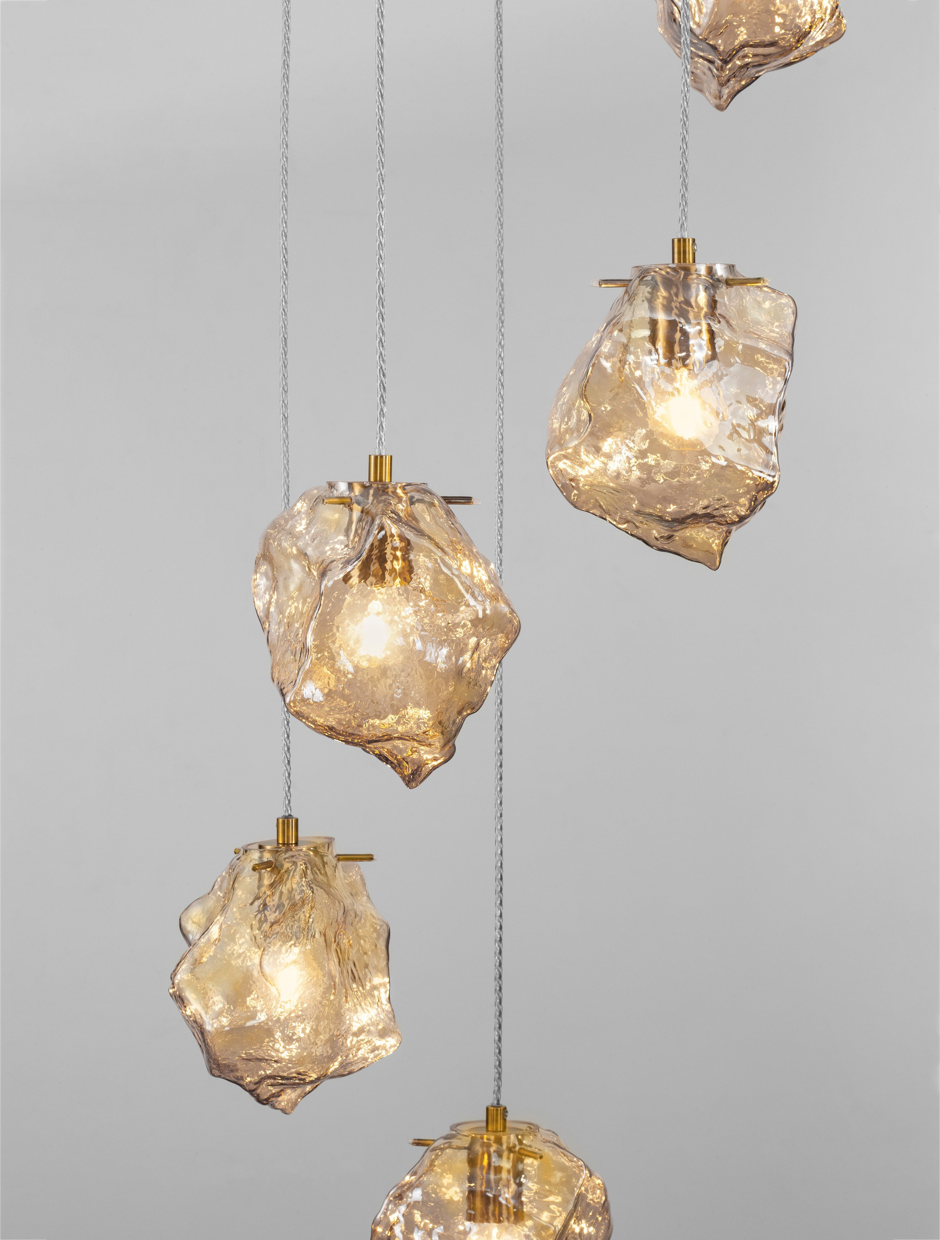 ODELLE | H 120 D 48 cm | 25 W | IP20 | Gold/Amber | Glass/Metal