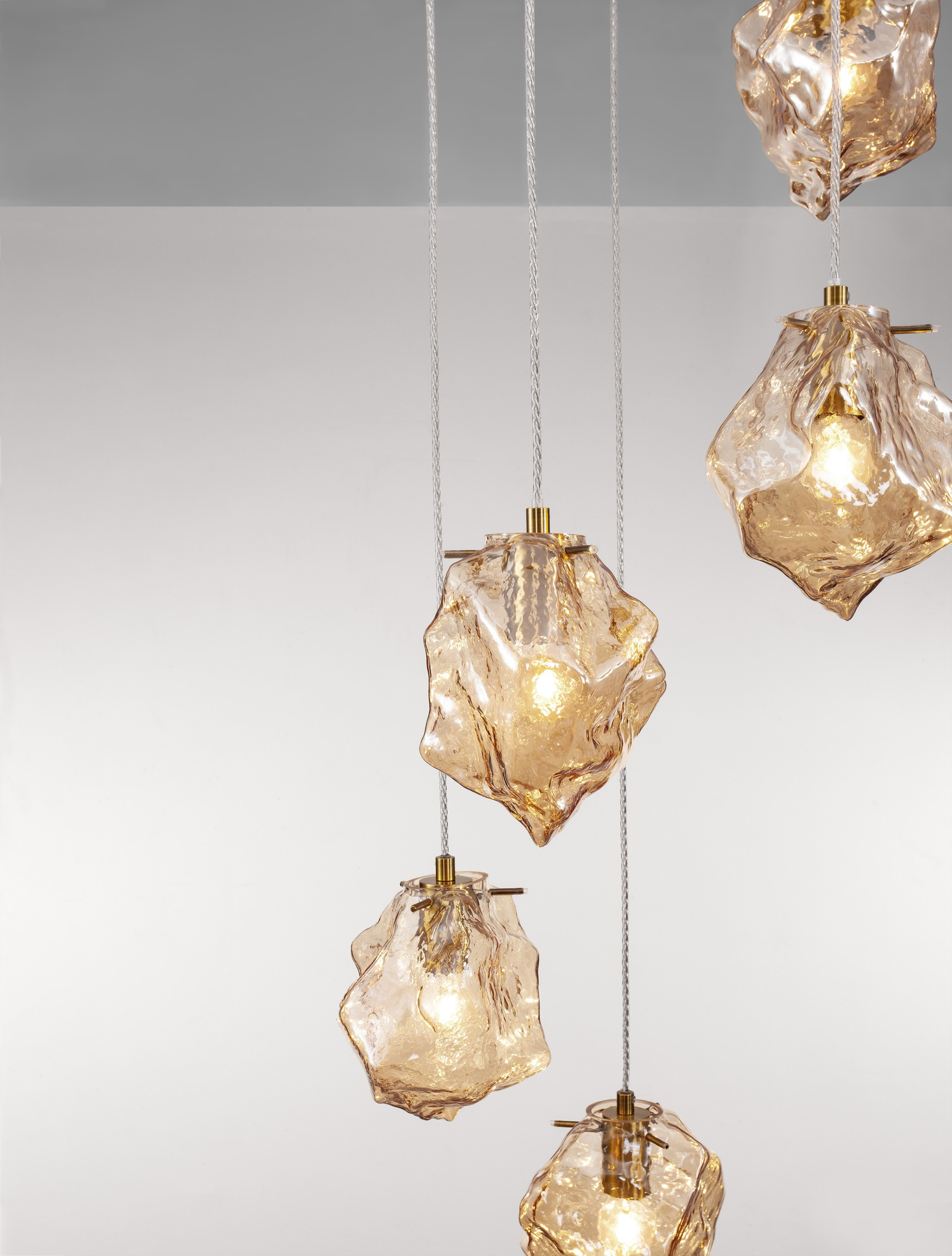 ODELLE | H 120 D 48 cm | 25 W | IP20 | Gold/Amber | Glass/Metal
