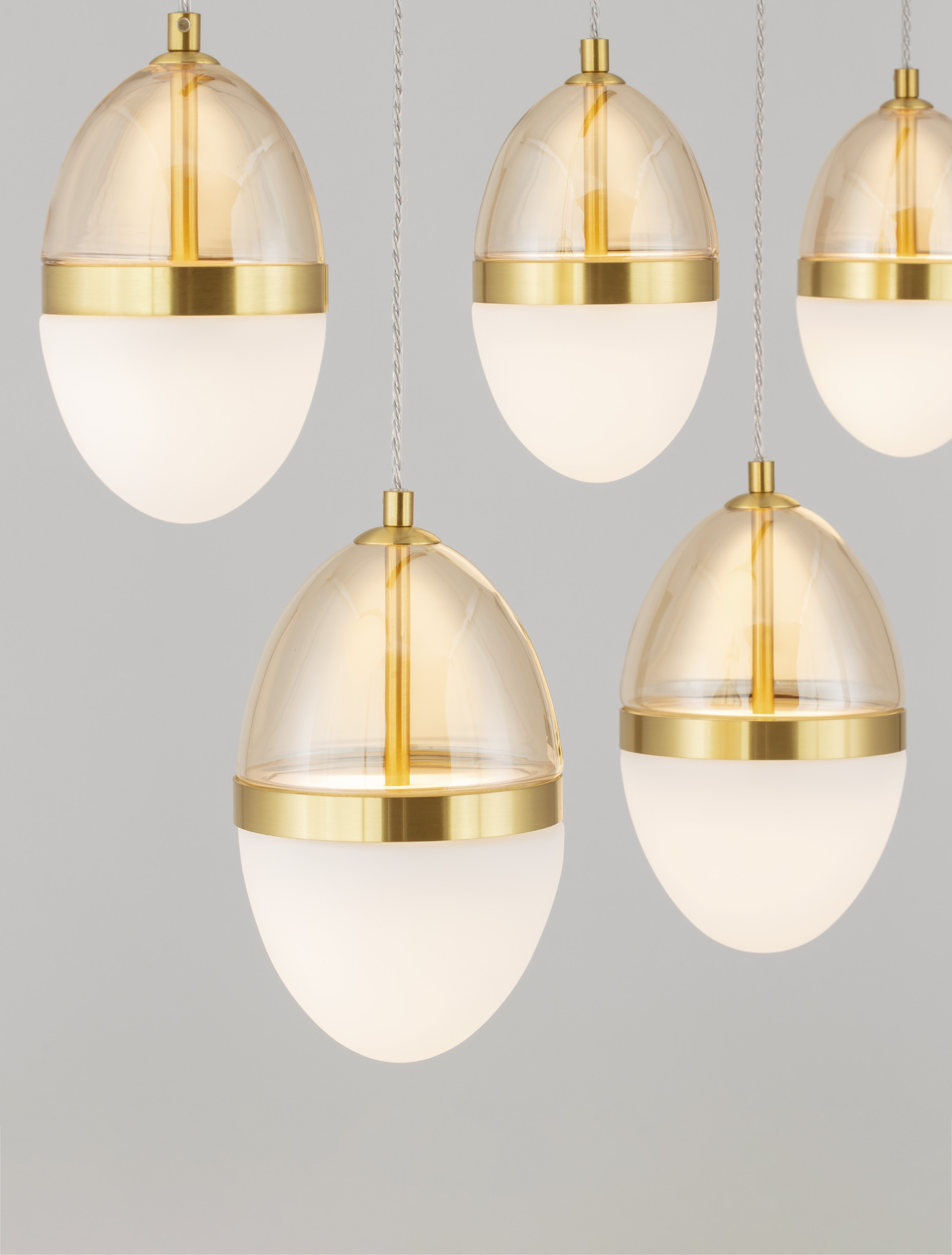 EGNA | L 86 W 15 H 120 cm | 58 W | 3000 K | 3480 lm | IP20 | Brass/Amber | Glass/Metal