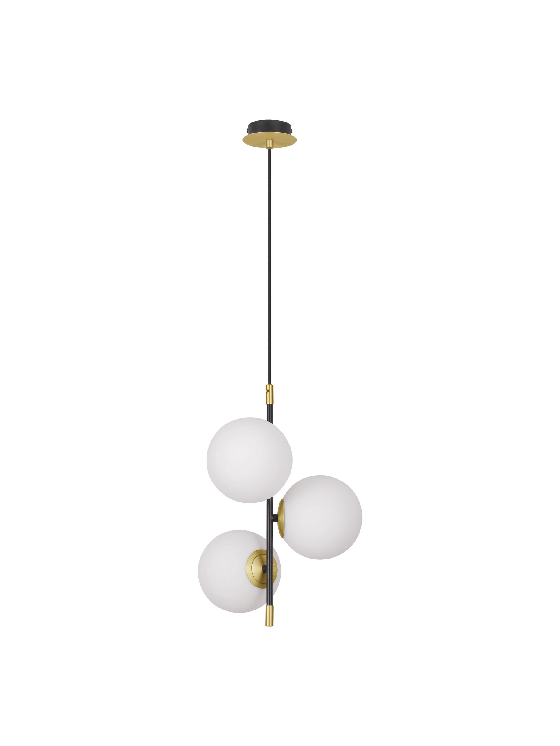 GIT | H 120 D 33 cm | 15 W | IP20 | Black/White/Gold | Glass/Metal