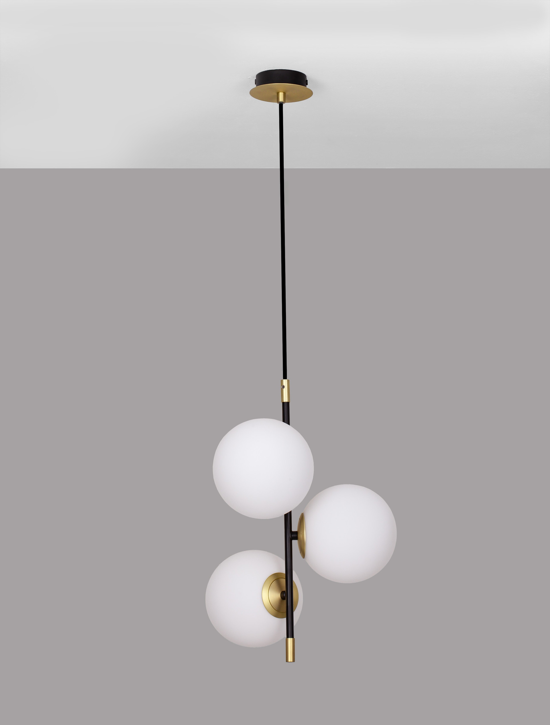 GIT | H 120 D 33 cm | 15 W | IP20 | Black/White/Gold | Glass/Metal