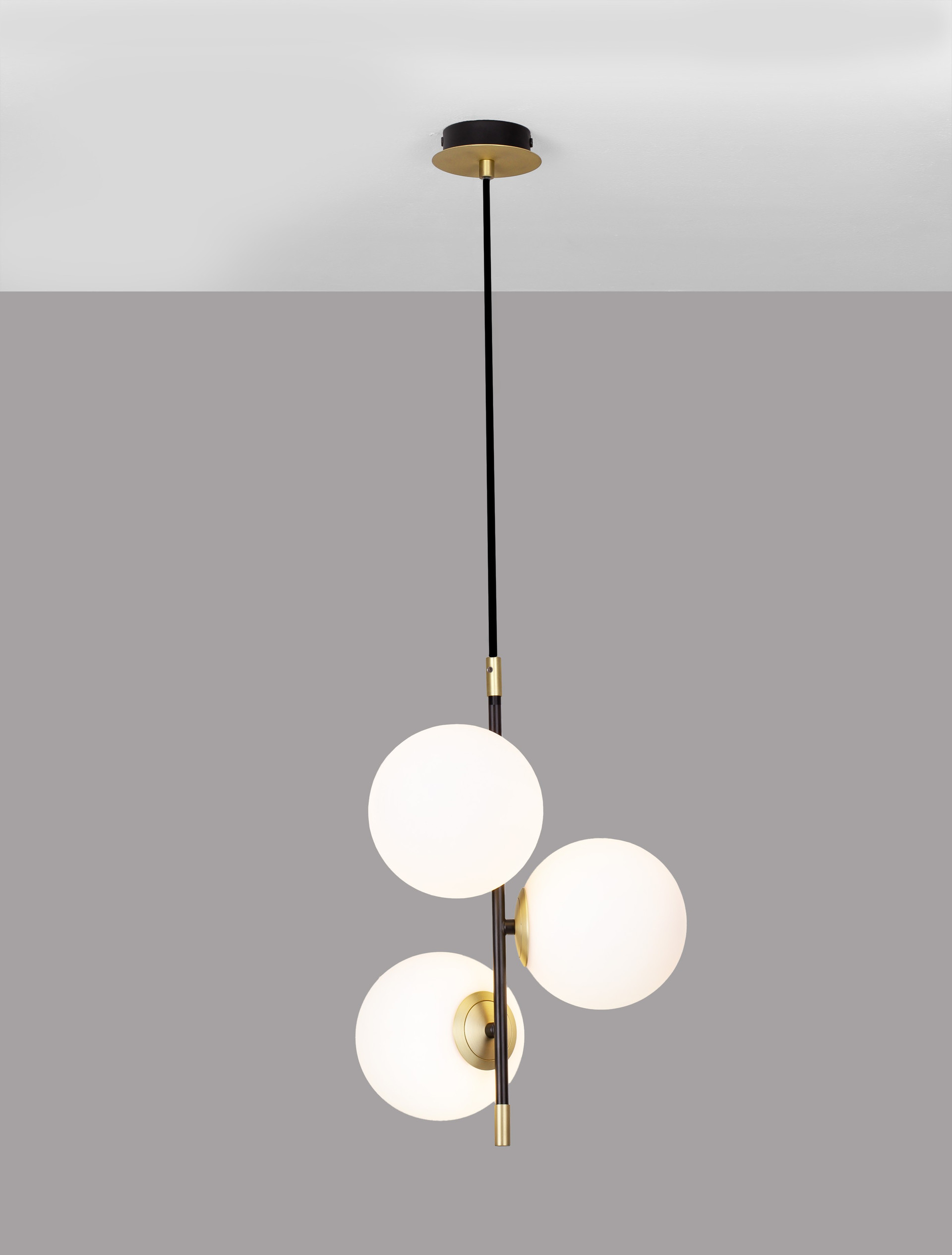 GIT | H 120 D 33 cm | 15 W | IP20 | Black/White/Gold | Glass/Metal