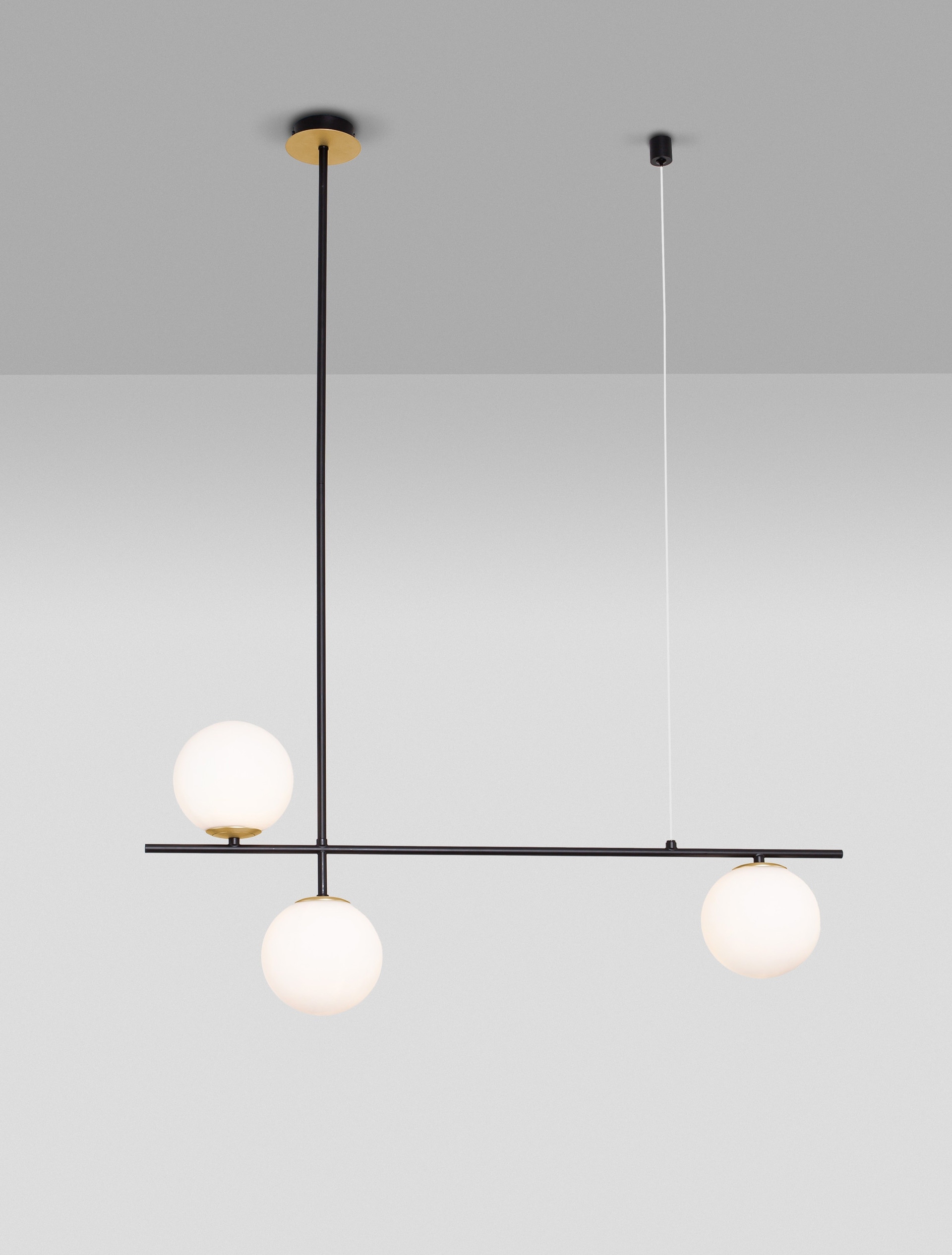 GIT | L 95 W 15 H 73.5/121 cm | 15 W | IP20 | Black/White/Gold | Glass/Metal