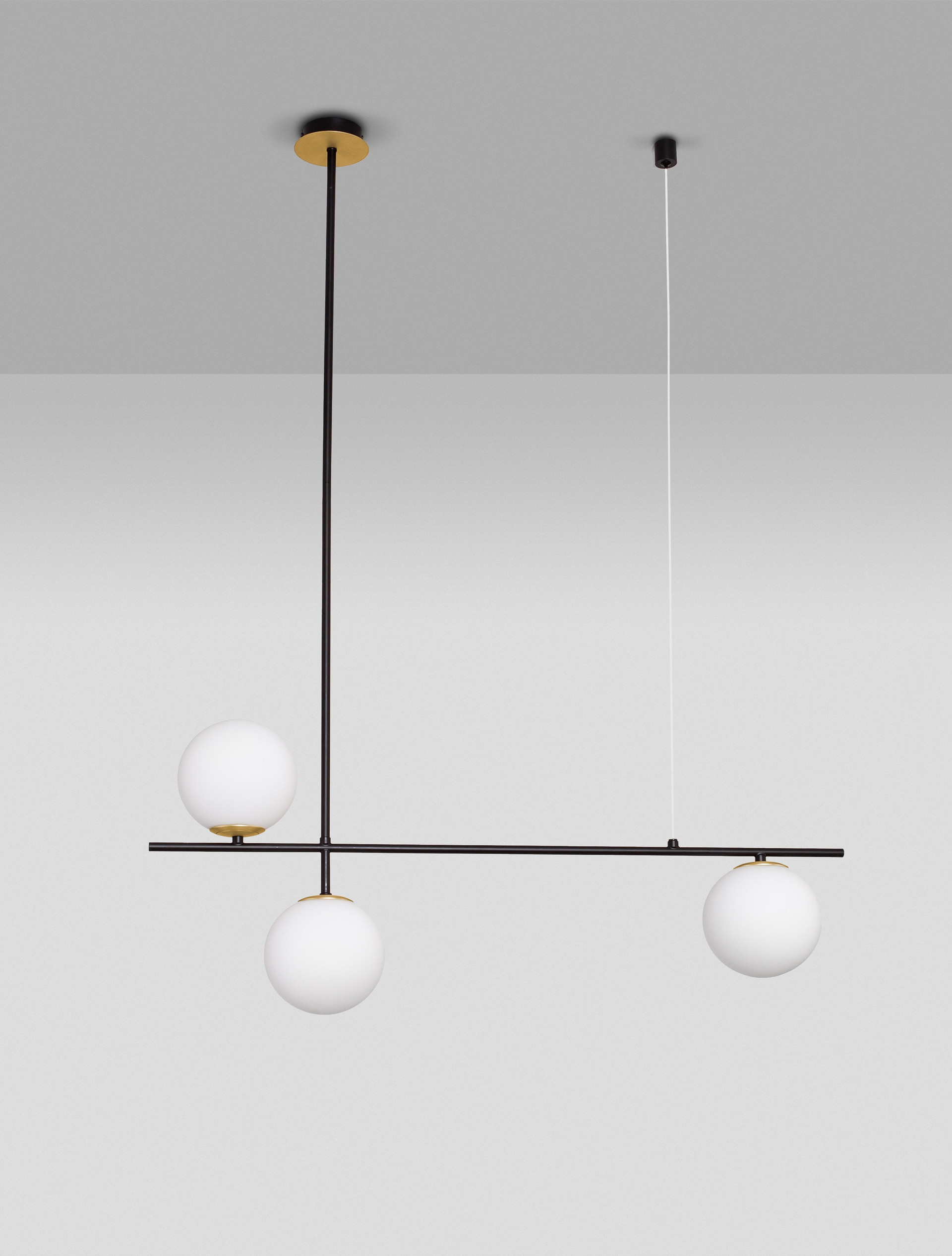 GIT | L 95 W 15 H 73.5/121 cm | 15 W | IP20 | Black/White/Gold | Glass/Metal