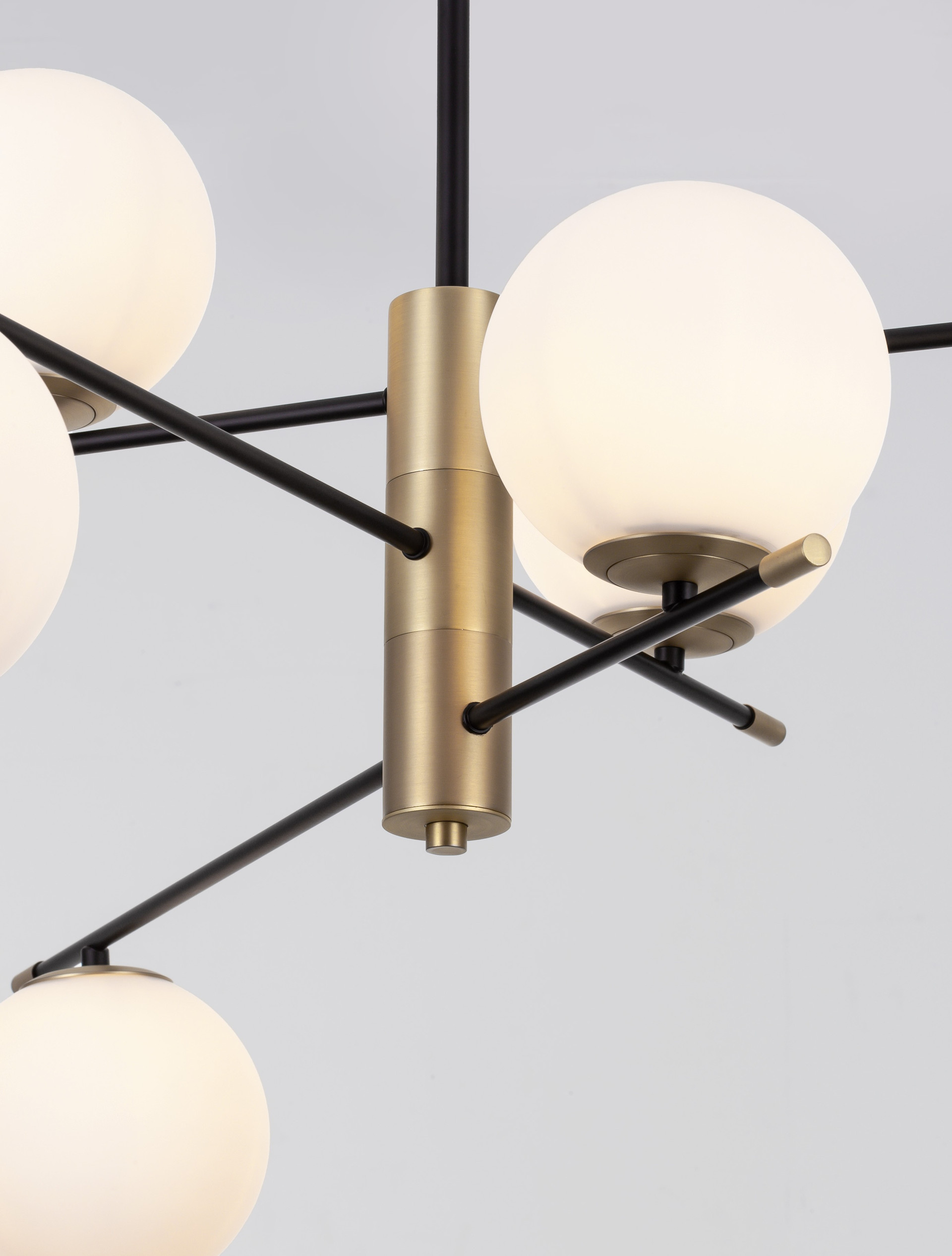 GIT | L 100 H 77/120 cm | 30 W | IP20 | Black/White/Gold | Glass/Metal