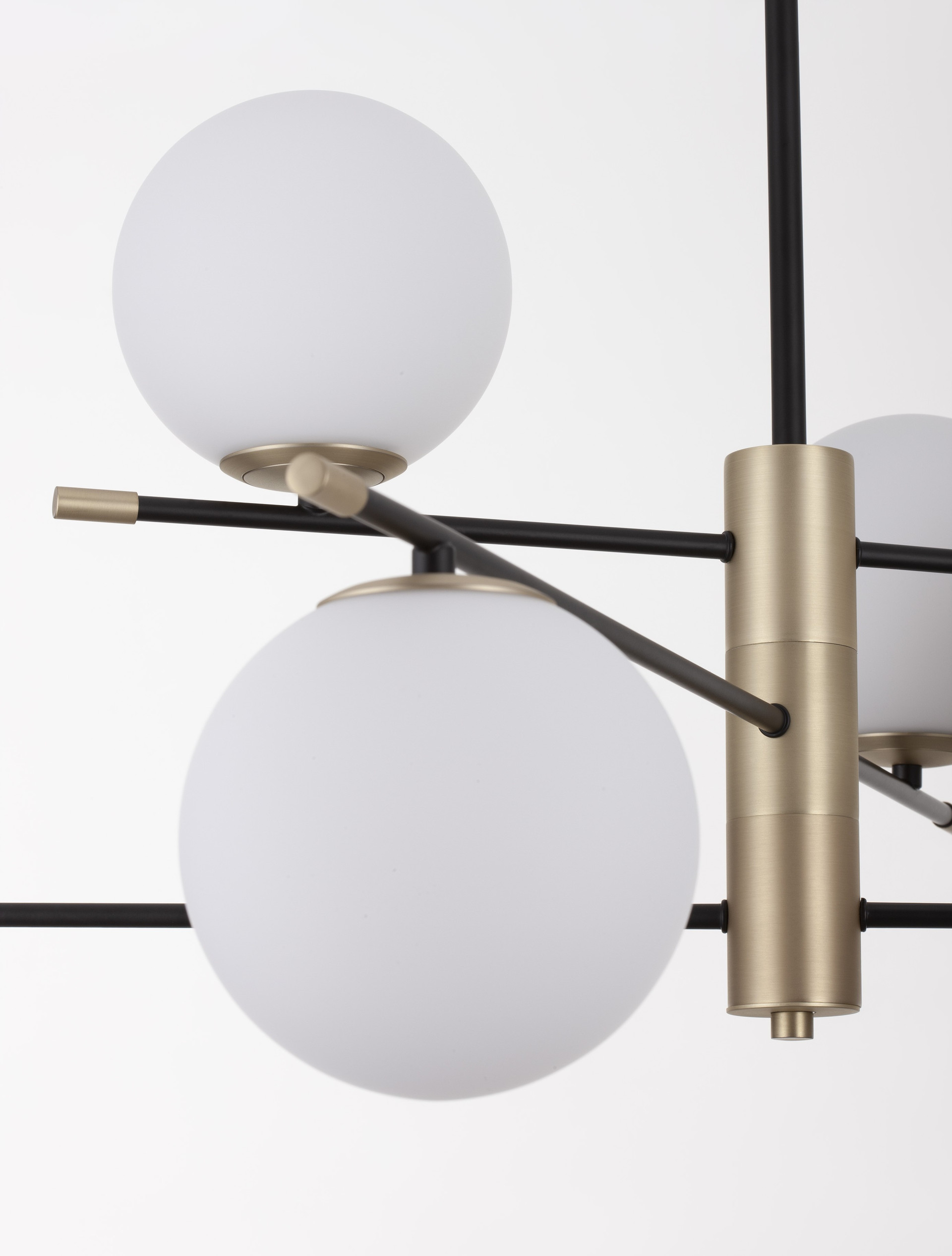 GIT | L 100 H 77/120 cm | 30 W | IP20 | Black/White/Gold | Glass/Metal