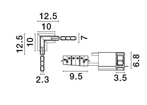 Breda Recessed - B - Horizontal 90 Connector thumbnail