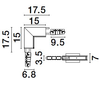 Breda Recessed - B - Vertical 90 Connector thumbnail