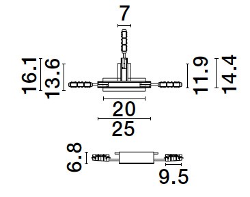 Breda Recessed - B - T Connector thumbnail