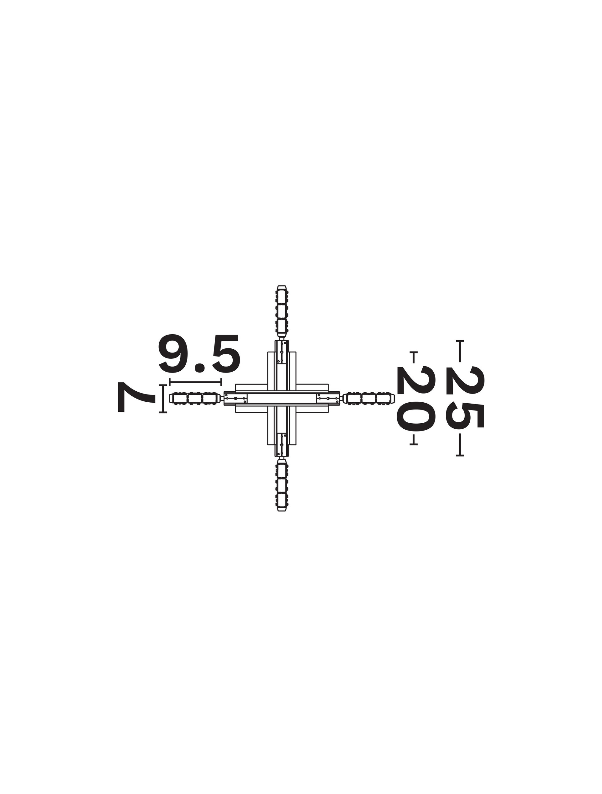 Breda Flexible Magnetic B-corner connector-Cross thumbnail