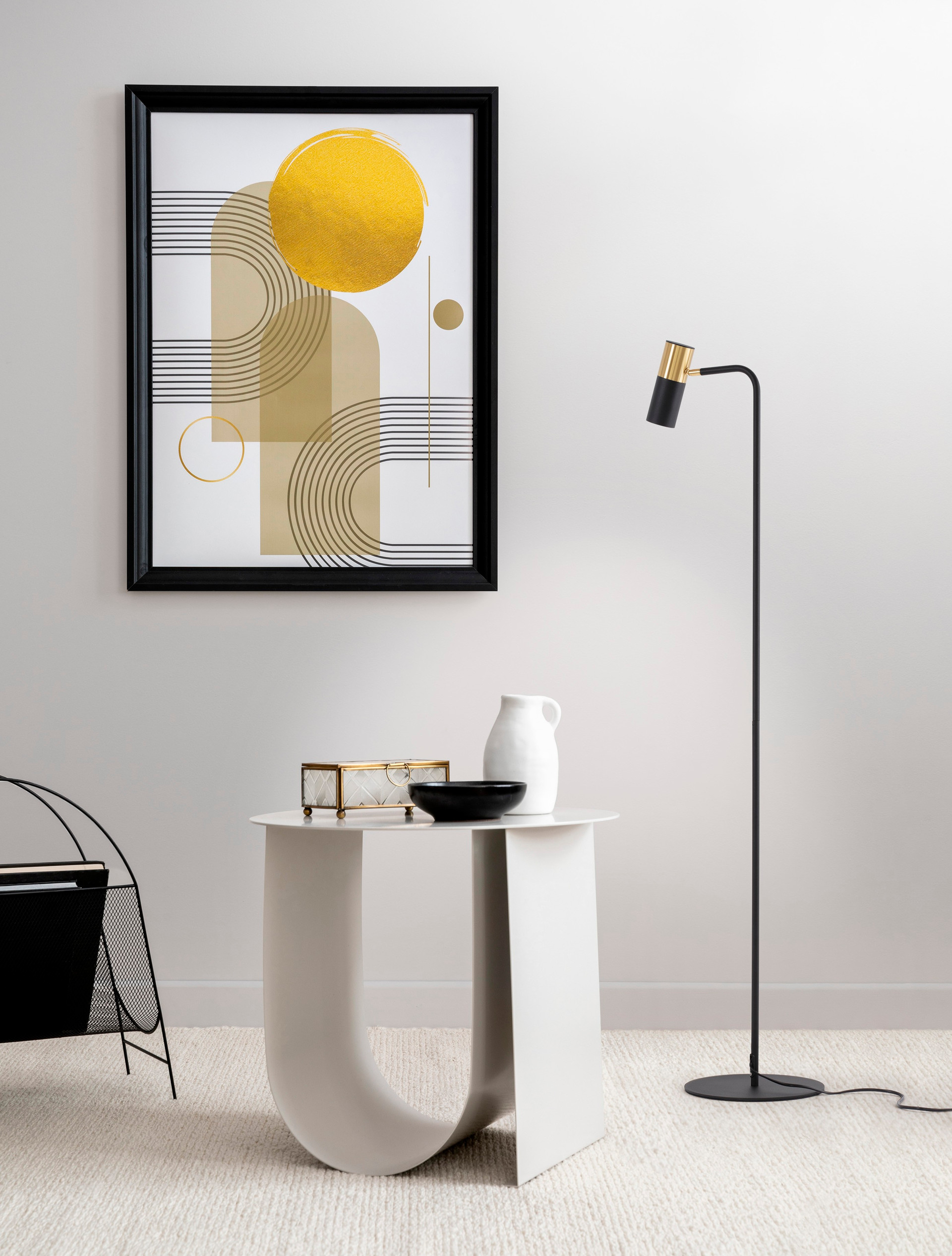 PONGO | L 25 H 135 cm | 10 W | IP20 | Black/Gold | Aluminum