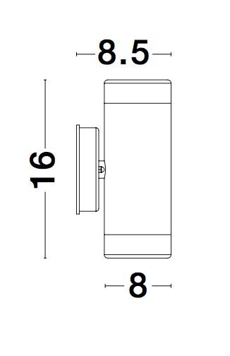 LIMBIO | W 8.5 H 16 D 6 cm | 20 W | IP44 | White | Polycarbonate