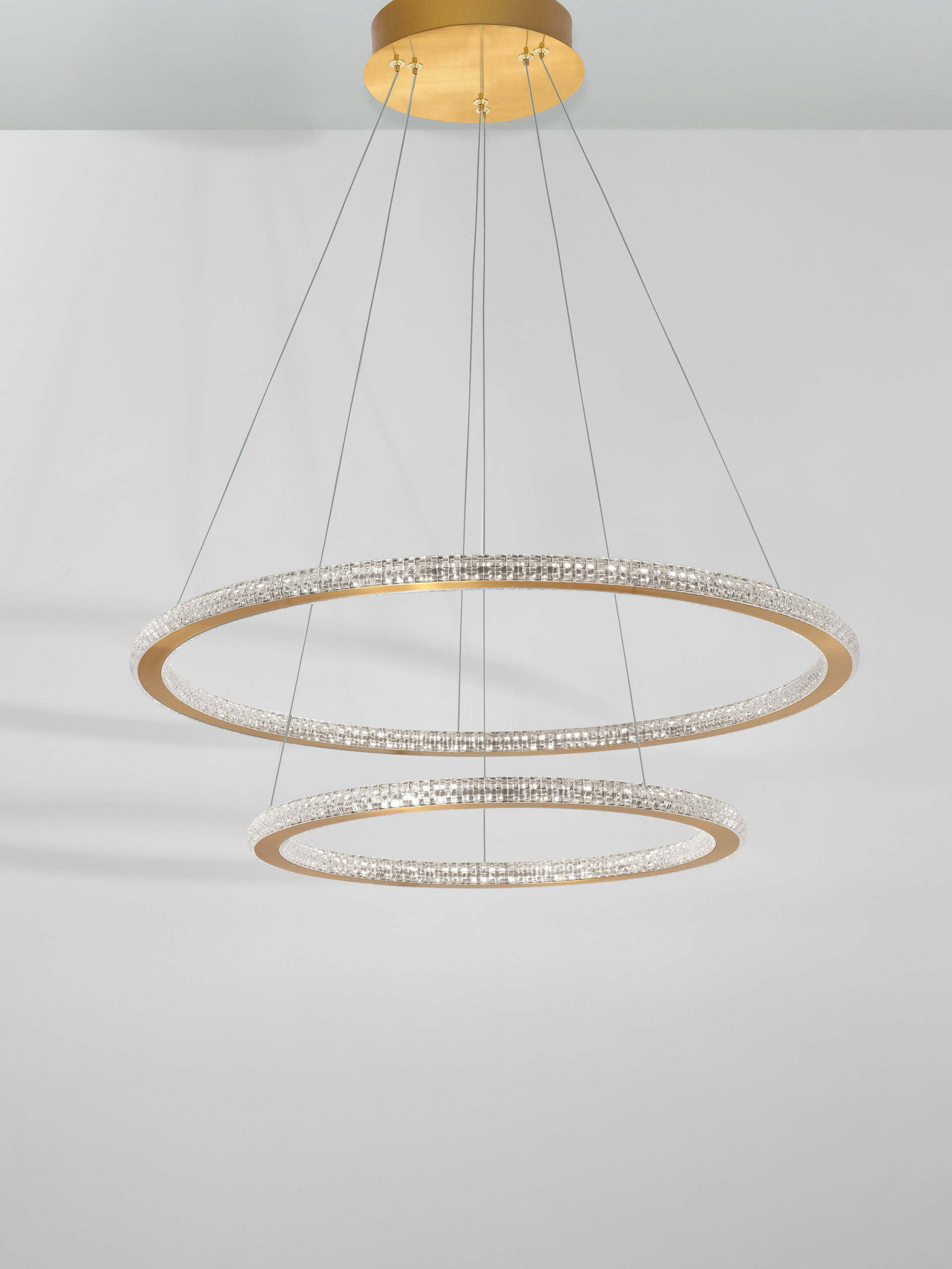 CILION | H 150 D 60 cm | 56 W | 3000 K | 3555 lm | IP20 | Gold | Aluminum/Acrylic