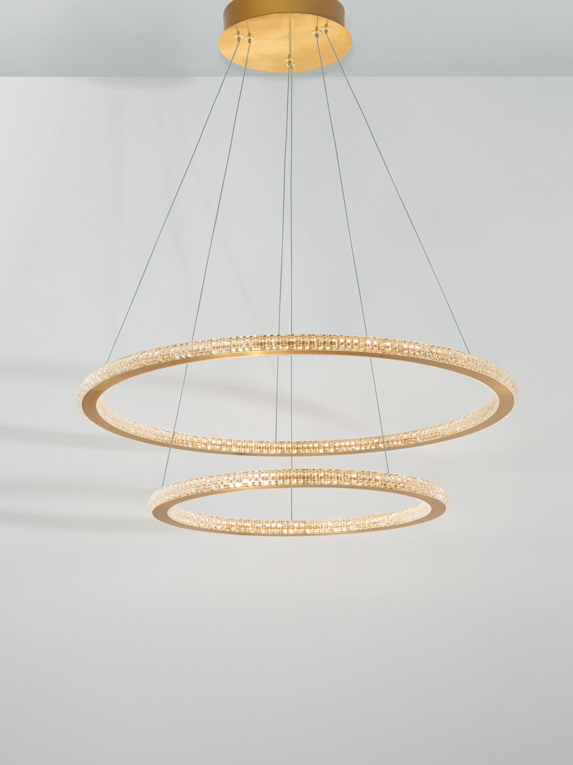 CILION | H 150 D 60 cm | 56 W | 3000 K | 3555 lm | IP20 | Gold | Aluminum/Acrylic