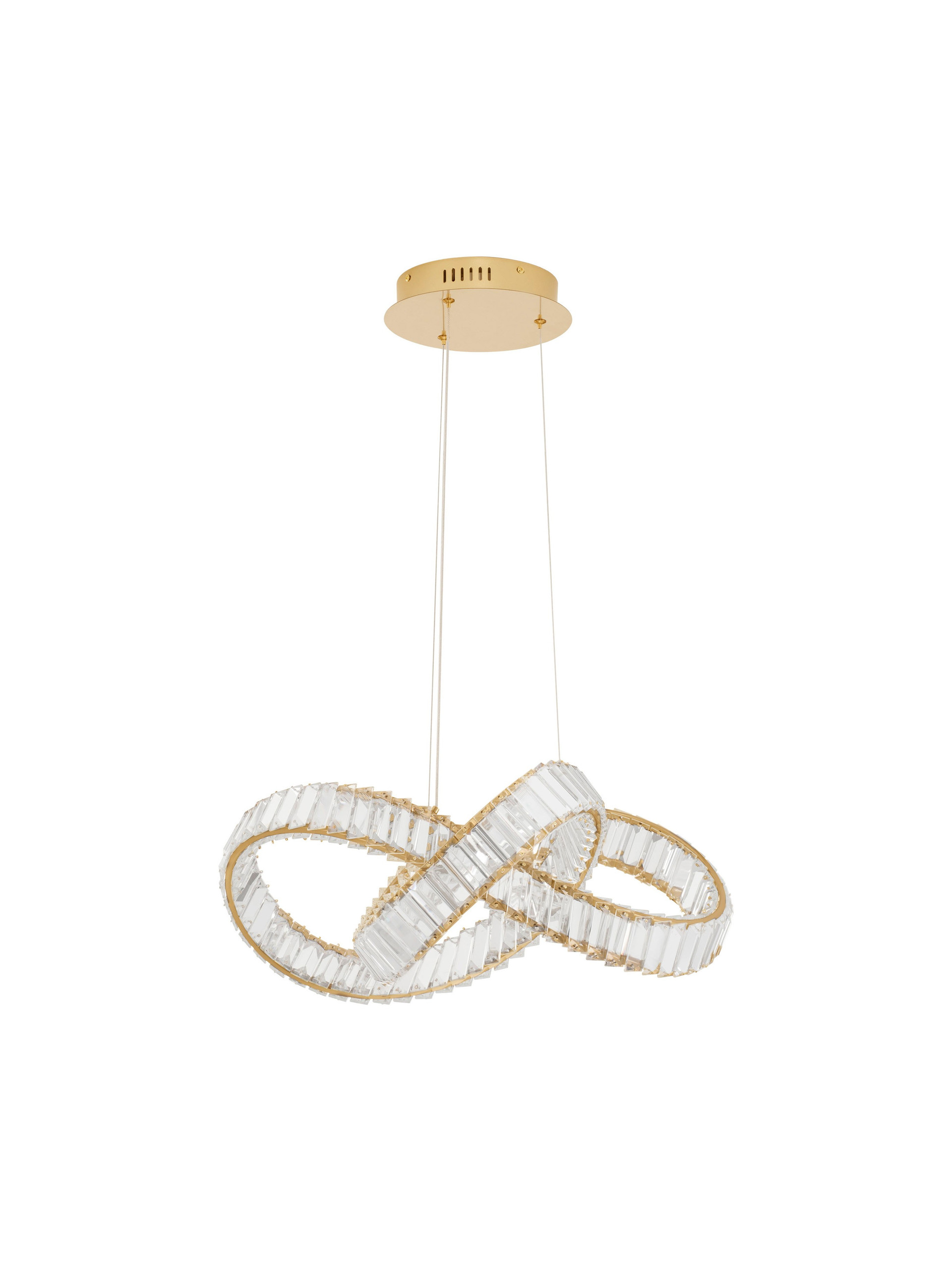 CONCETO | H 120 D 60 cm | 49 W | 3500 K | 3185 lm | IP20 | Gold | Metal/Crystal