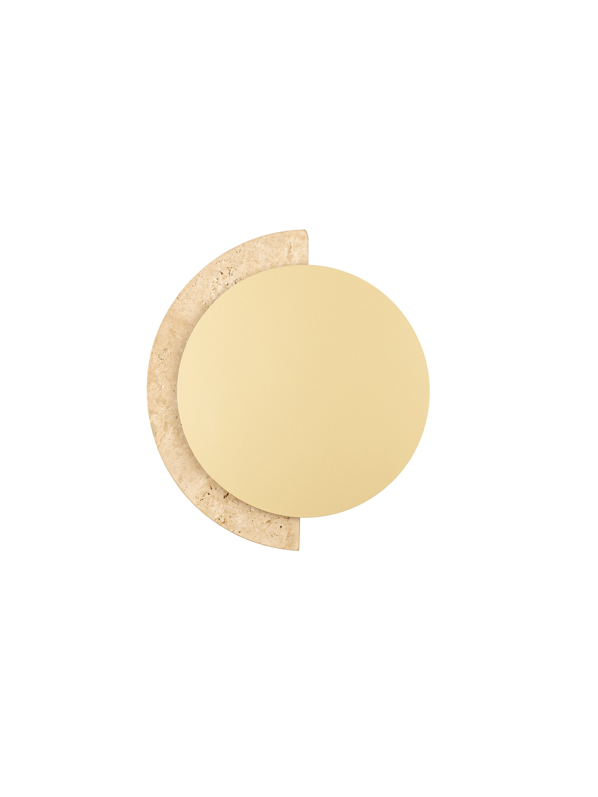 MOLLI | W 3.2 H 30 D 27.5 cm | 14 W | 3000 K | 826 lm | IP20 | Gold/Beige | Metal/Travertine