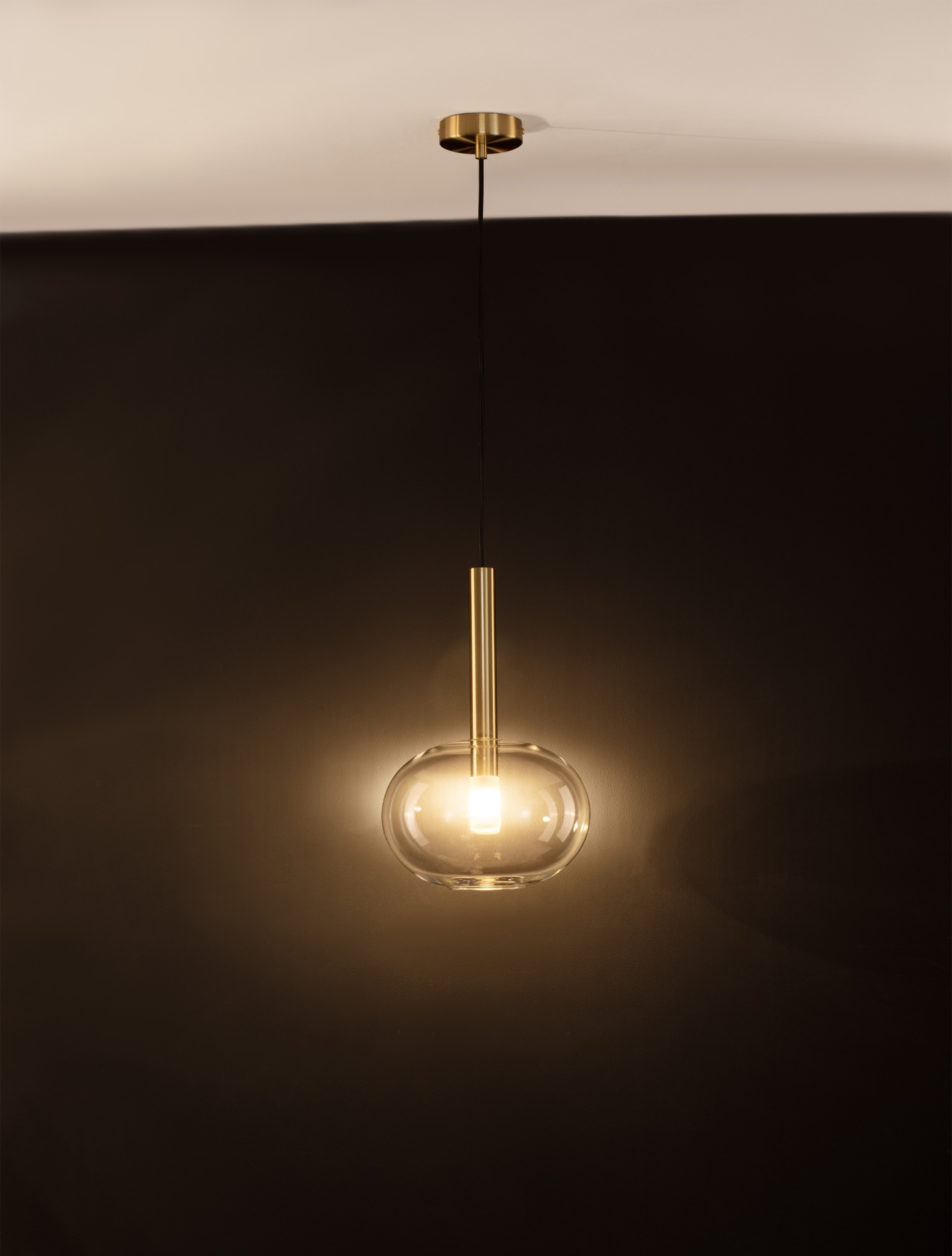 AMELIA | H 191 D 24 cm | 5 W | IP20 | Gold | Glass/Metal
