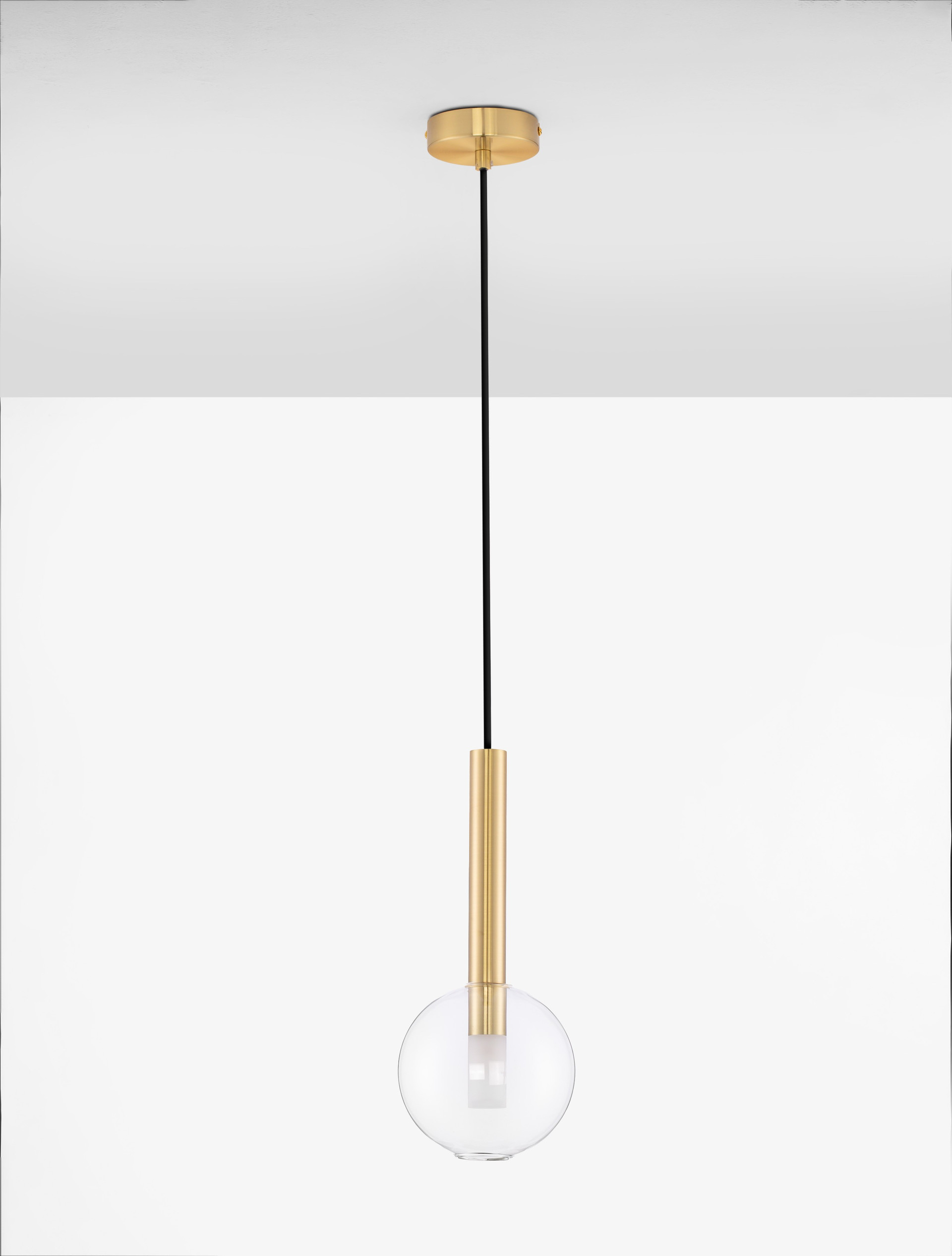 AMELIA | H 150 D 15 cm | 5 W | IP20 | Gold/Clear | Glass/Metal