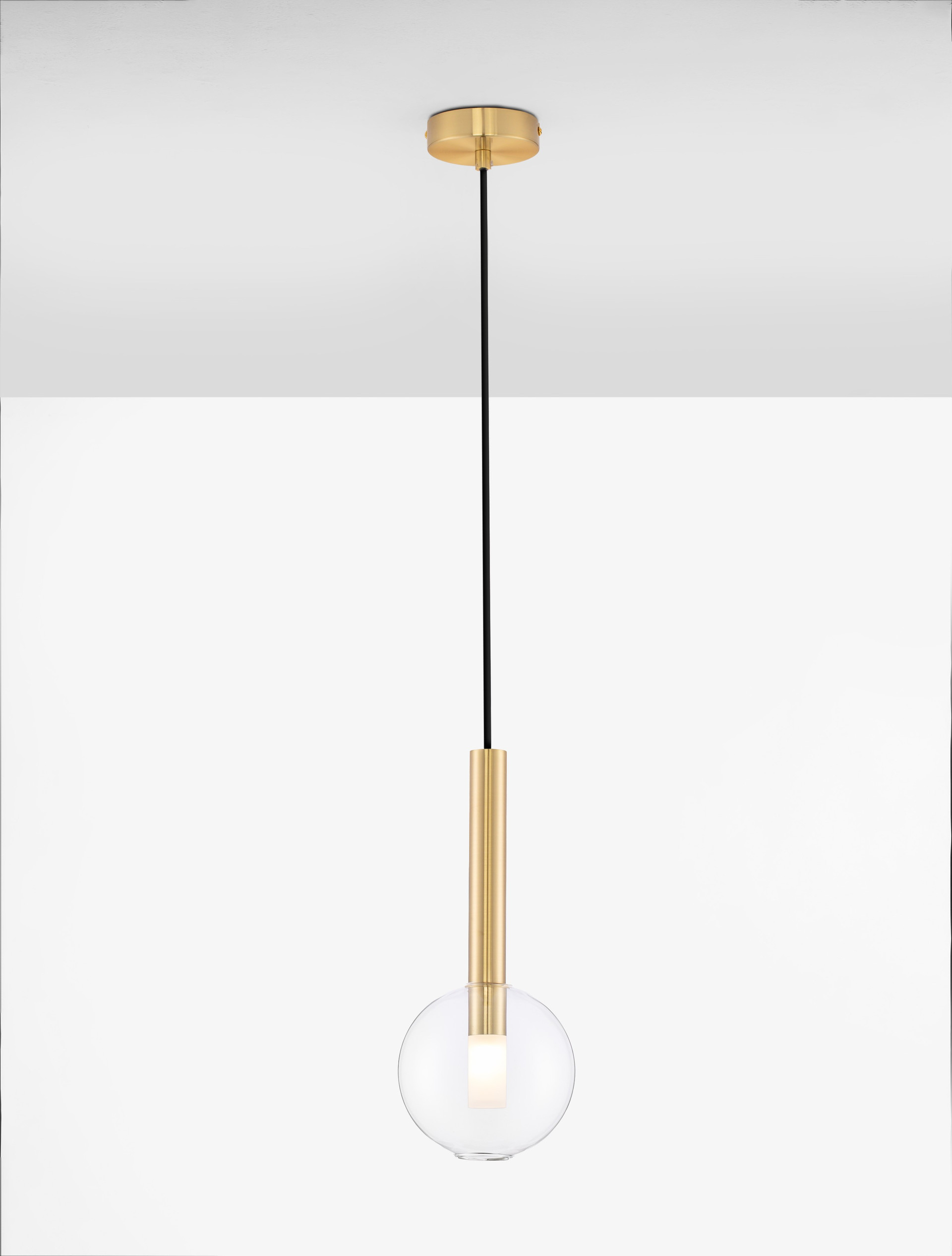 AMELIA | H 150 D 15 cm | 5 W | IP20 | Gold/Clear | Glass/Metal