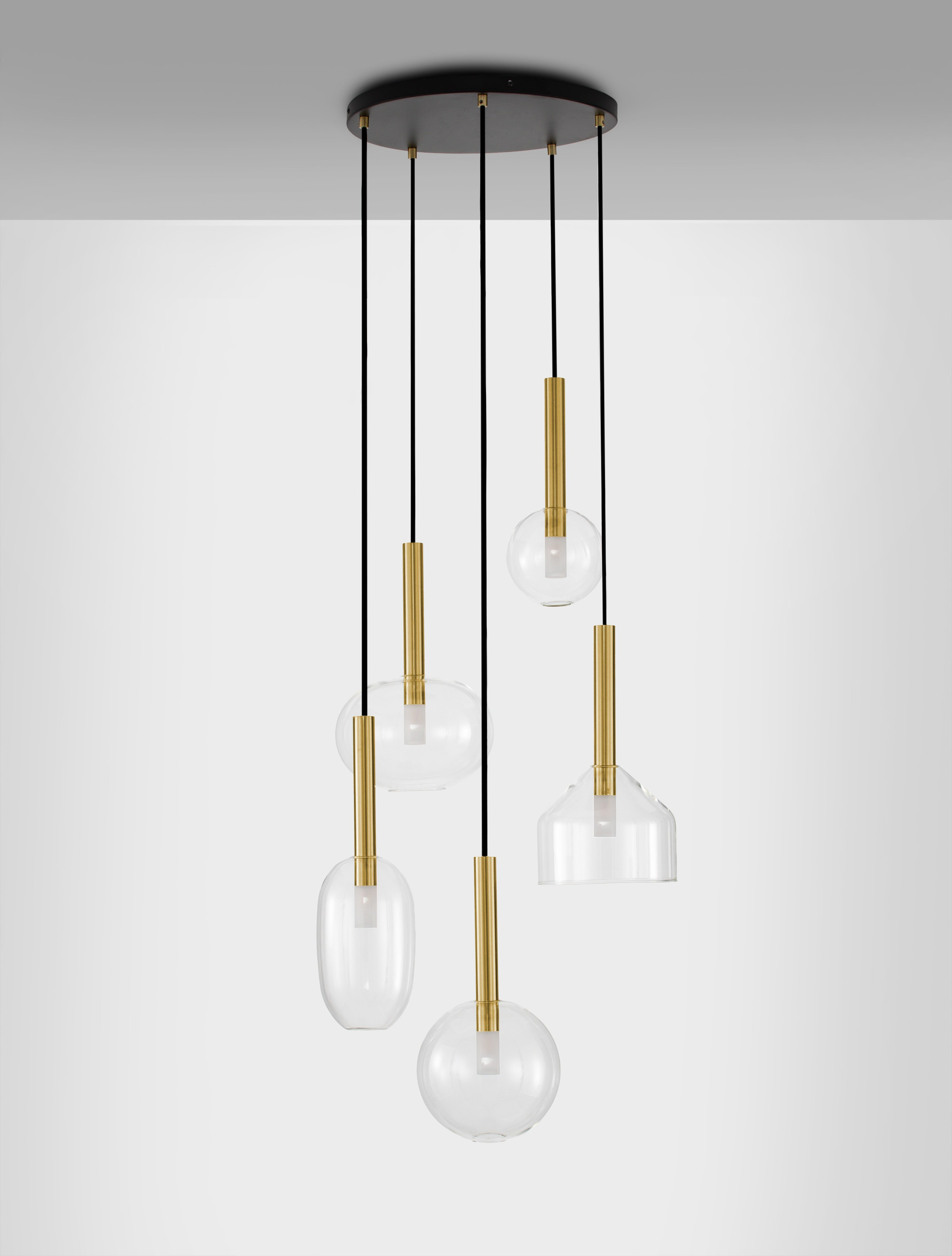 AMELIA | H 191 D 60 cm | 25 W | IP20 | Gold | Glass/Metal
