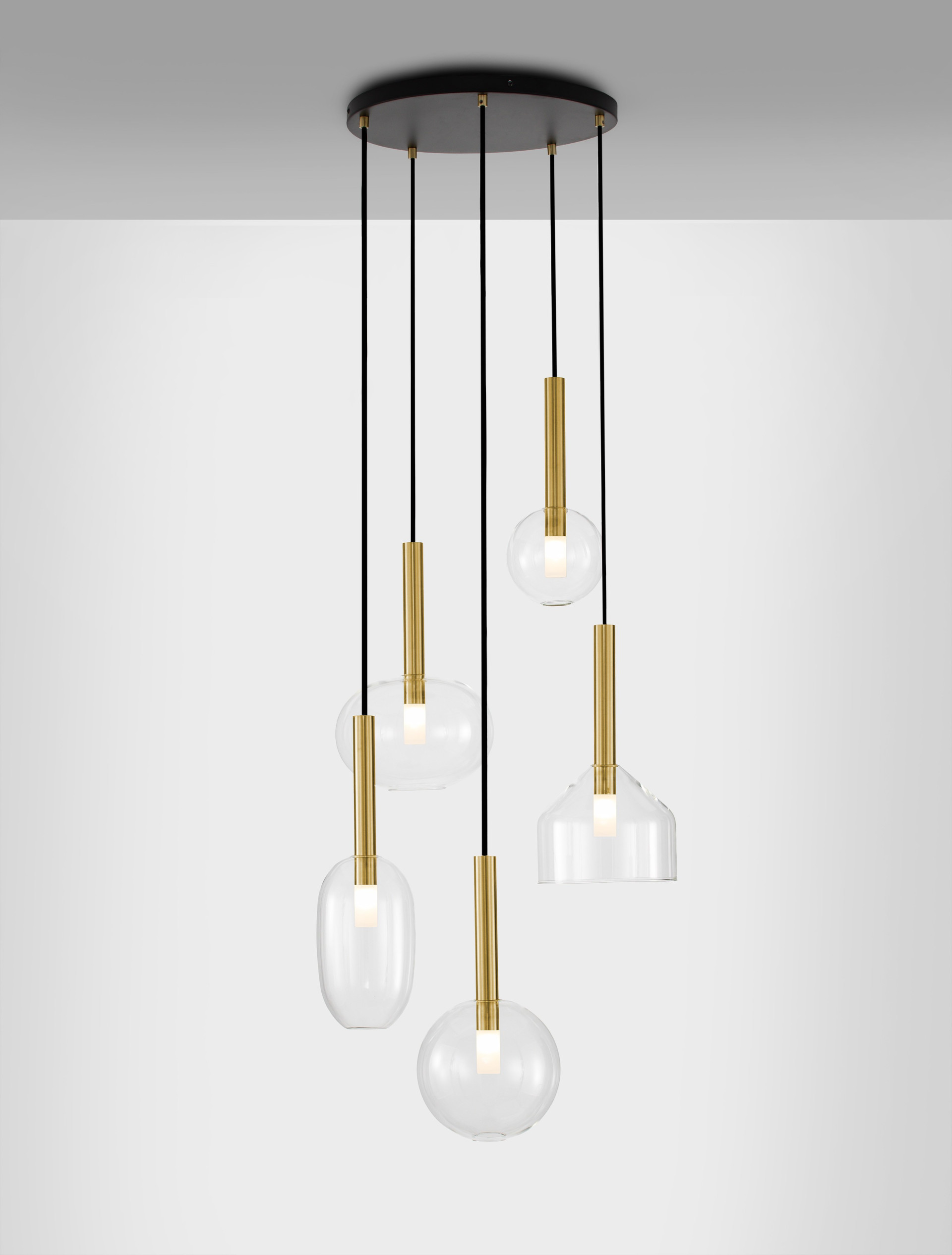 AMELIA | H 191 D 60 cm | 25 W | IP20 | Gold | Glass/Metal