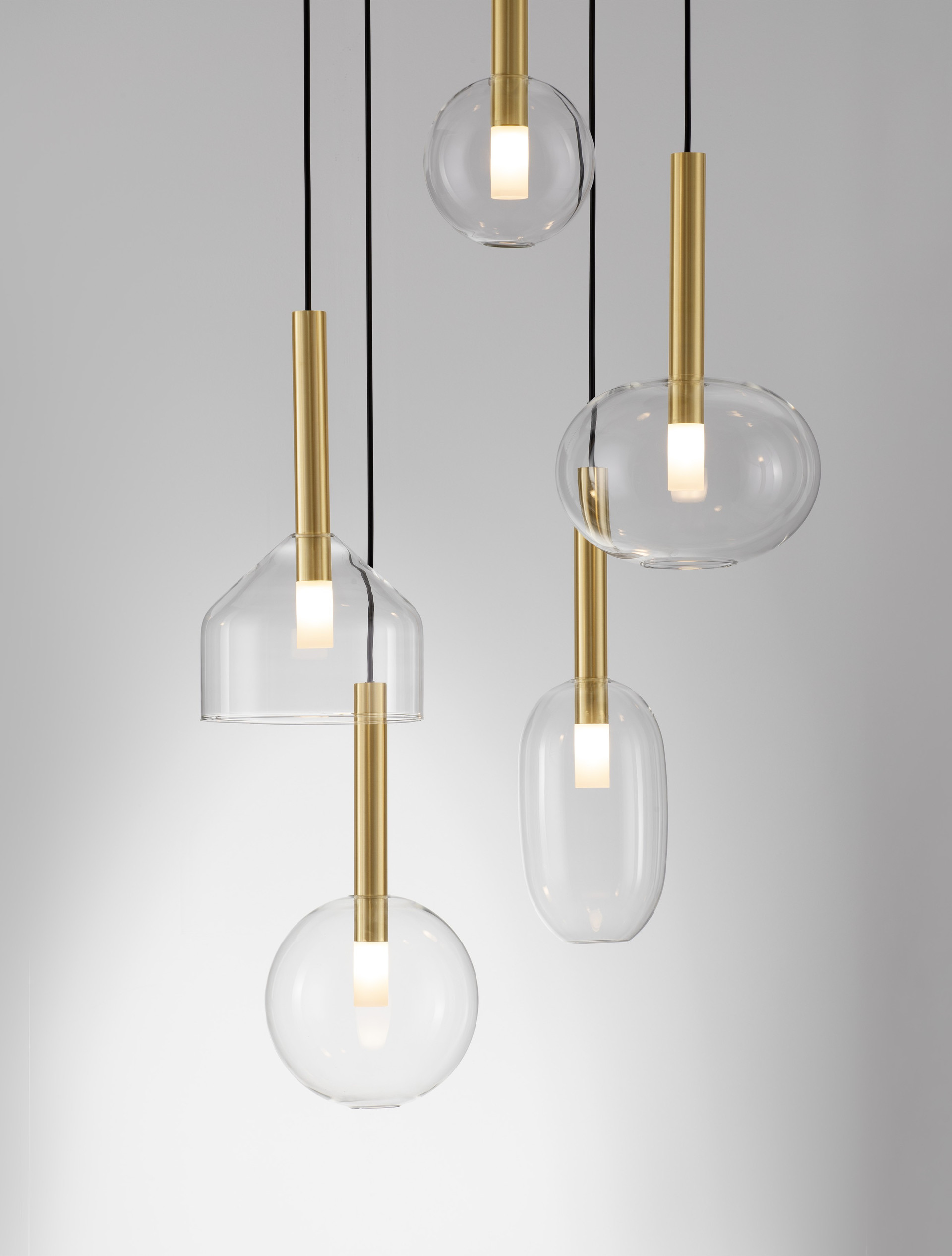 AMELIA | H 191 D 60 cm | 25 W | IP20 | Gold | Glass/Metal