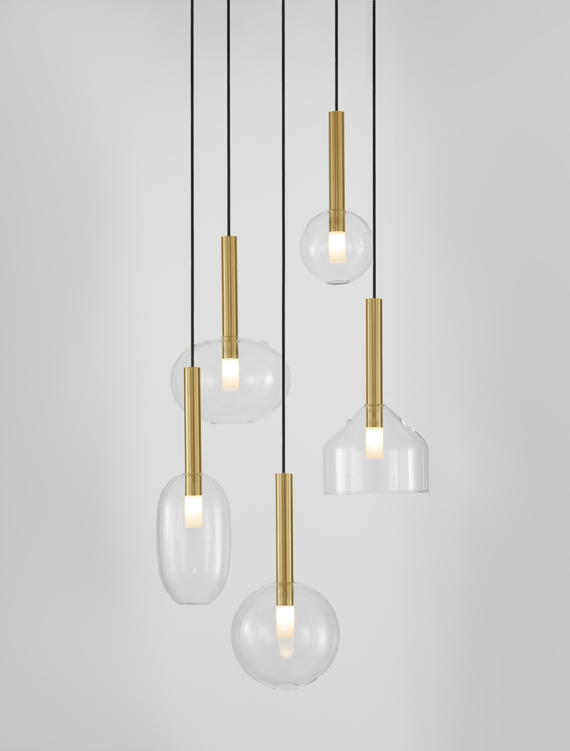 AMELIA | H 191 D 60 cm | 25 W | IP20 | Gold | Glass/Metal