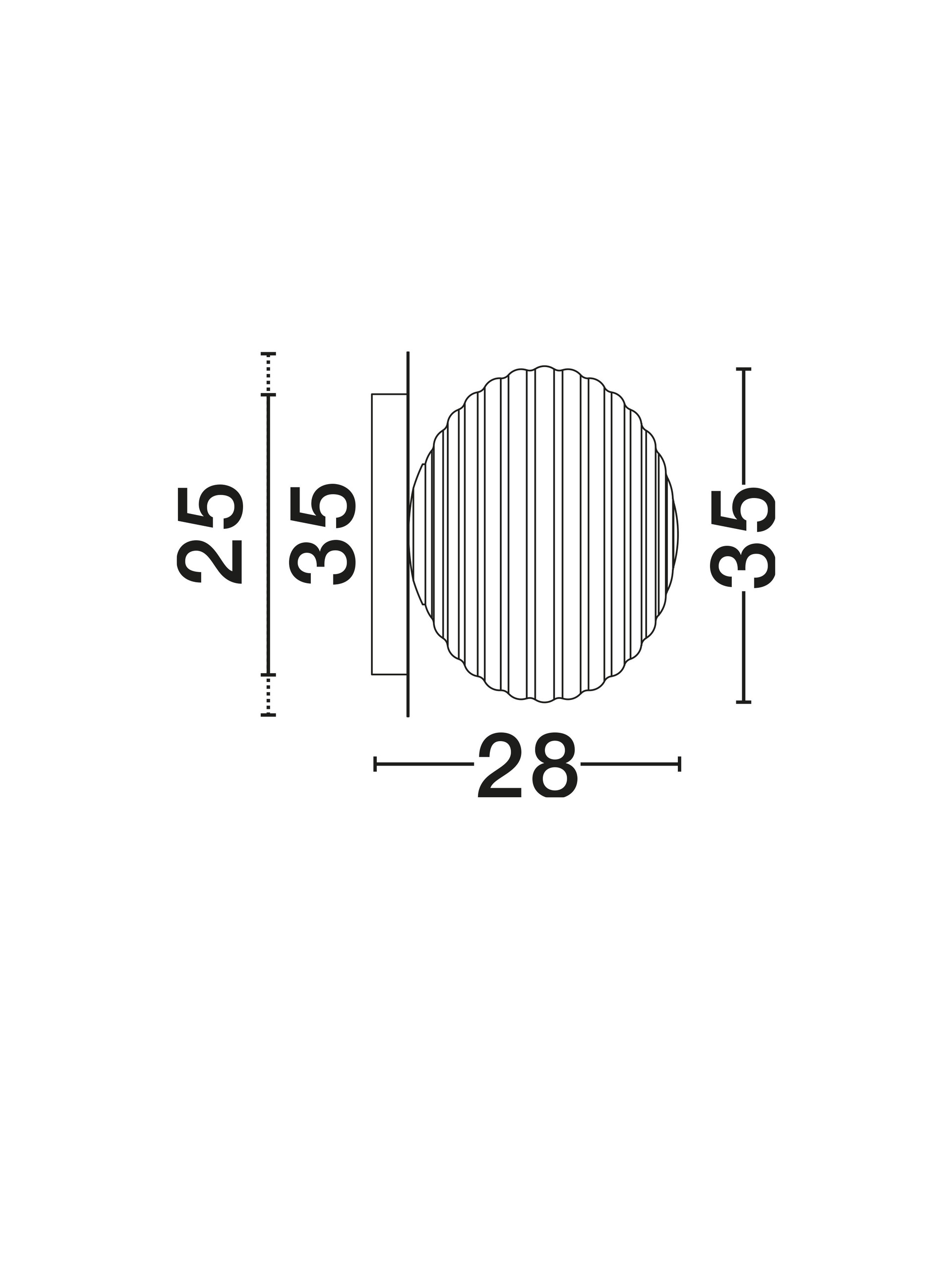 ALLEN | H 28 D 35 cm | 12 W | IP20 | White/Gold | Glass/Metal