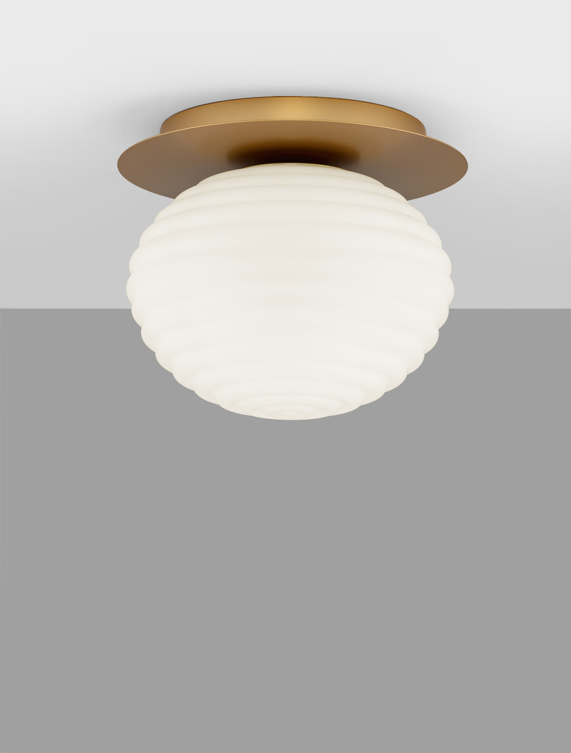 ALLEN | H 21.5 D 26 cm | 12 W | IP20 | White/Gold | Glass/Metal