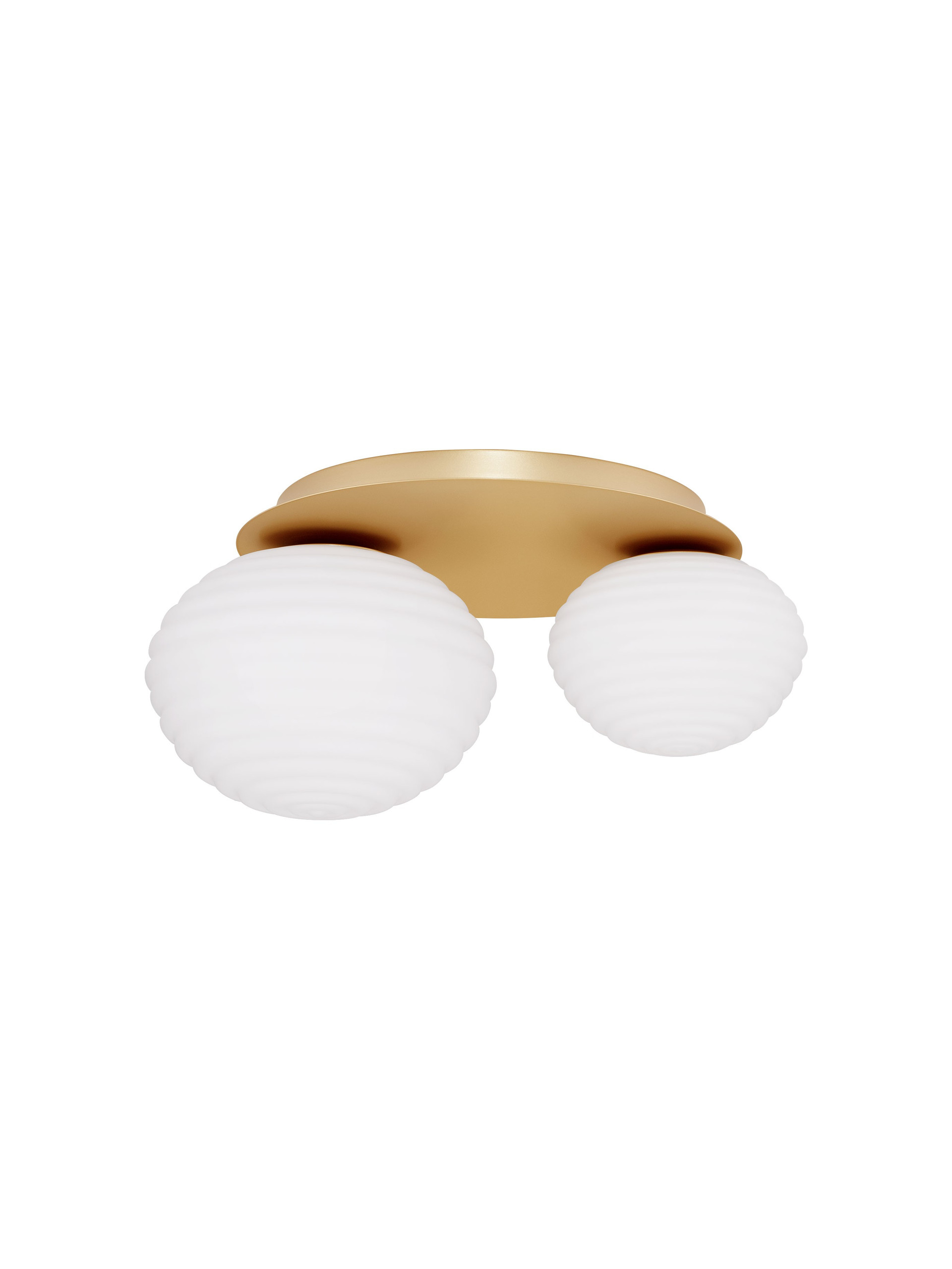 ALLEN | L 45 W 35 H 21.5 cm | 17 W | IP20 | White/Gold | Glass/Metal